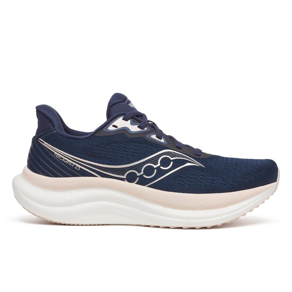 Saucony Women's Triumph 23 Road Running Shoes - Navy/Cameo - 8 (42)