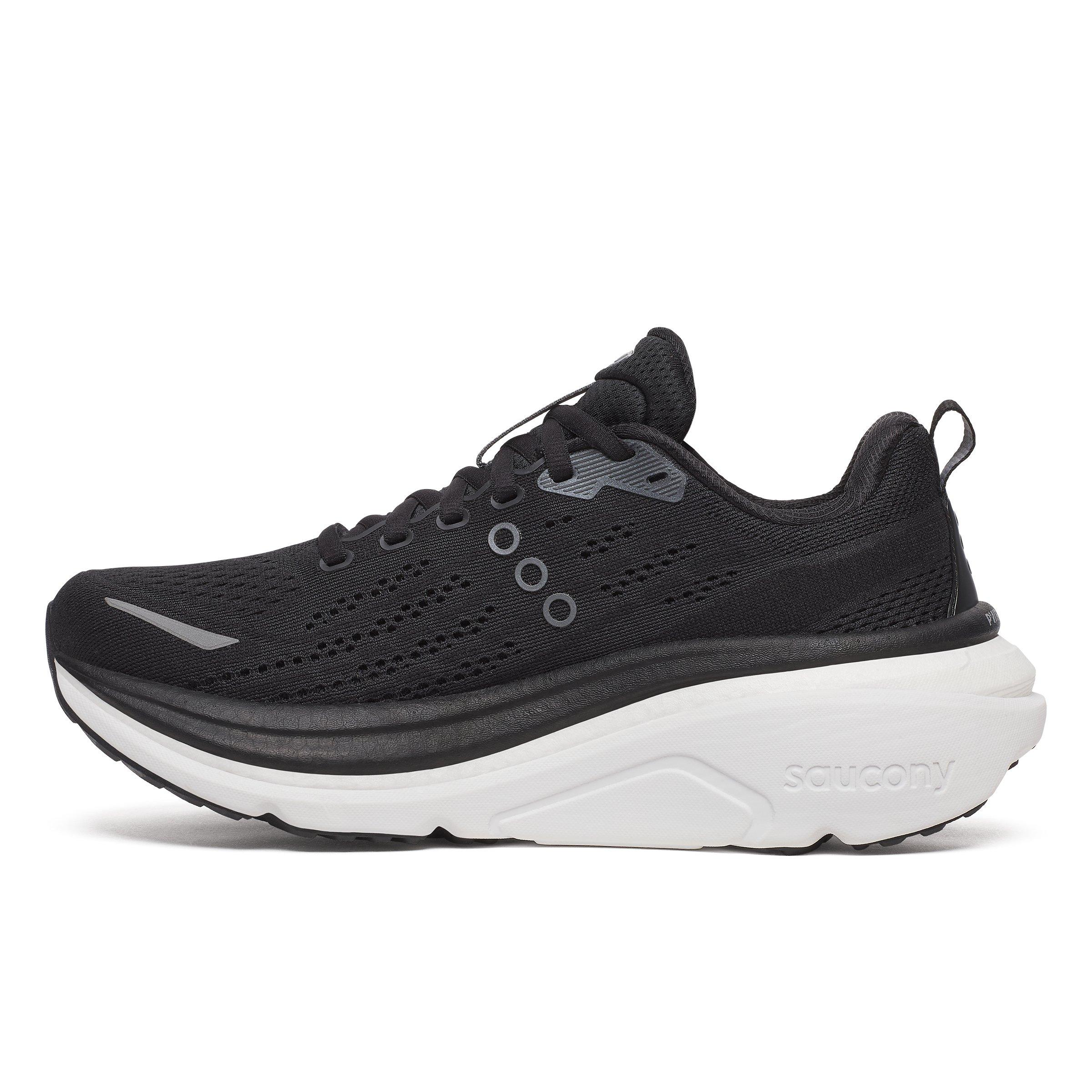 Black/White - Saucony - Hurricane 25 Road Running Shoes Womens - 3