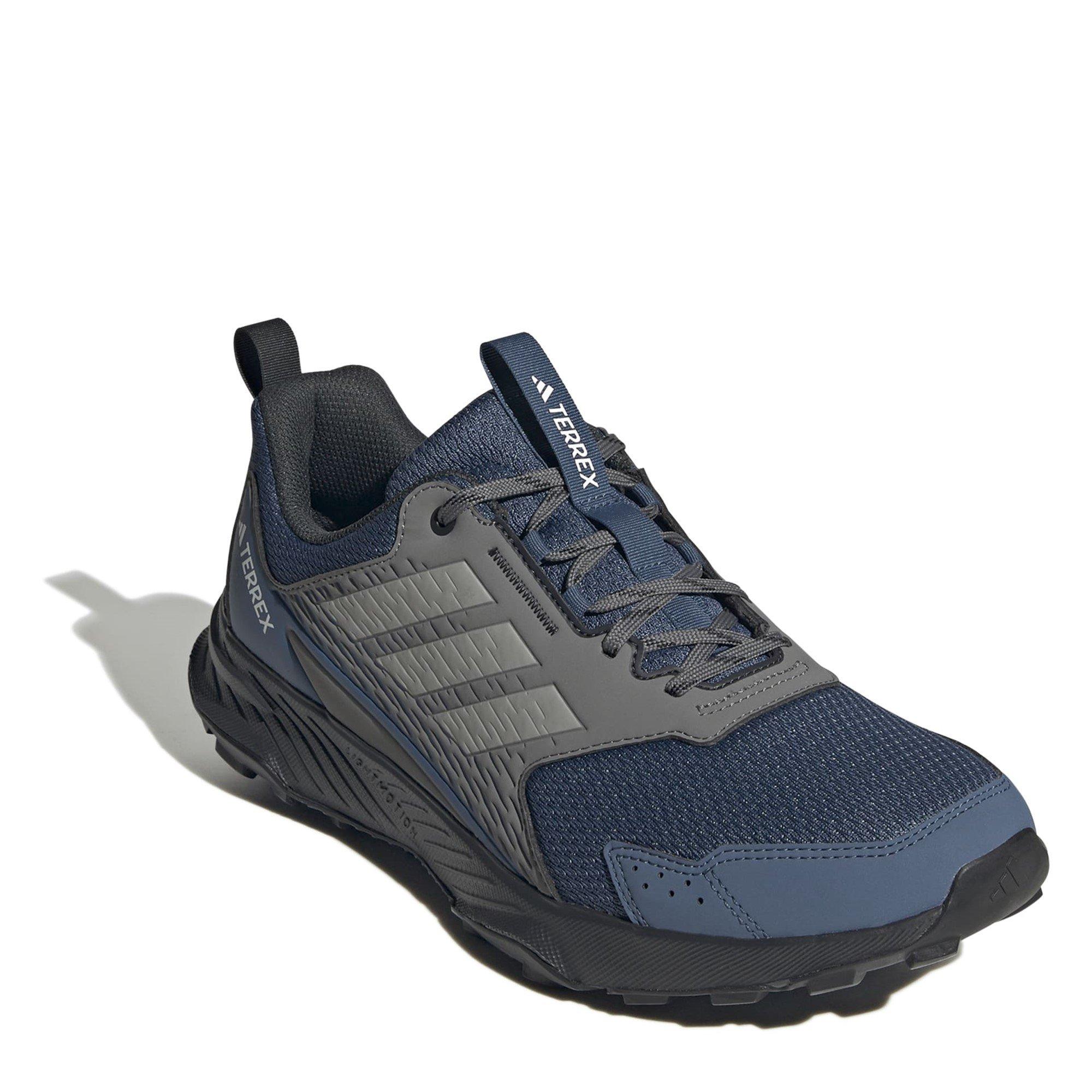 Steel/Carbon - adidas - Tracefinder Trail Running Shoes Mens - 3