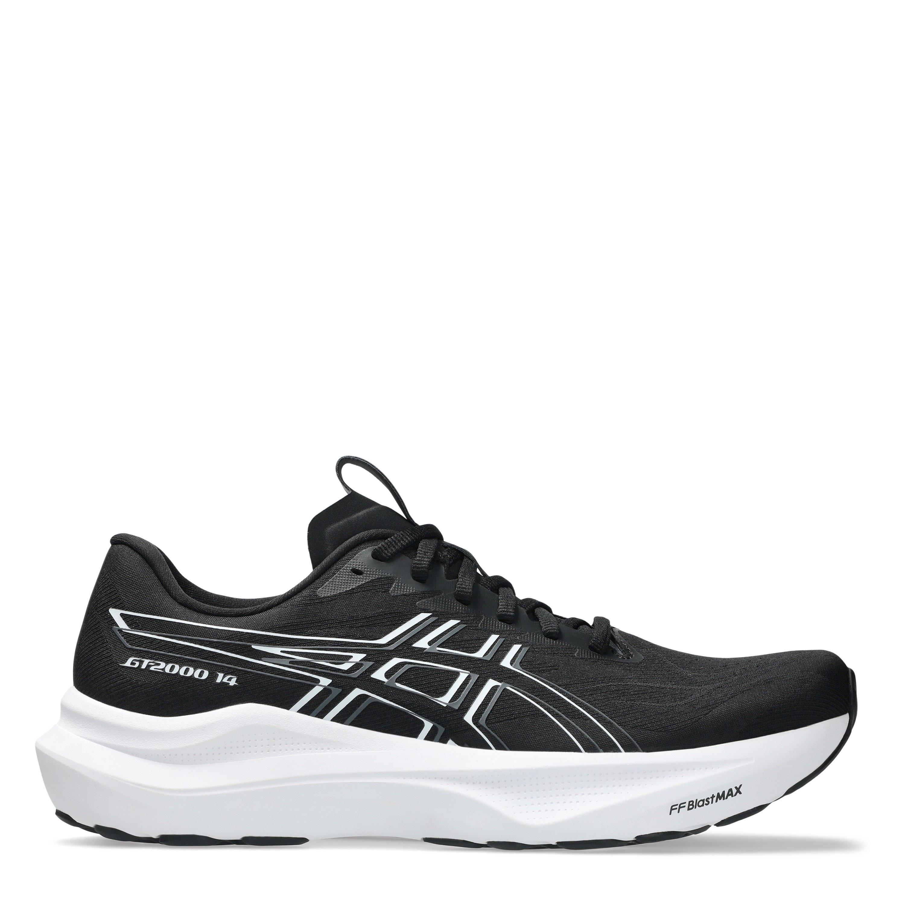 Black/White - Asics - Gt-2000 14 Road Running Shoes Mens - 1