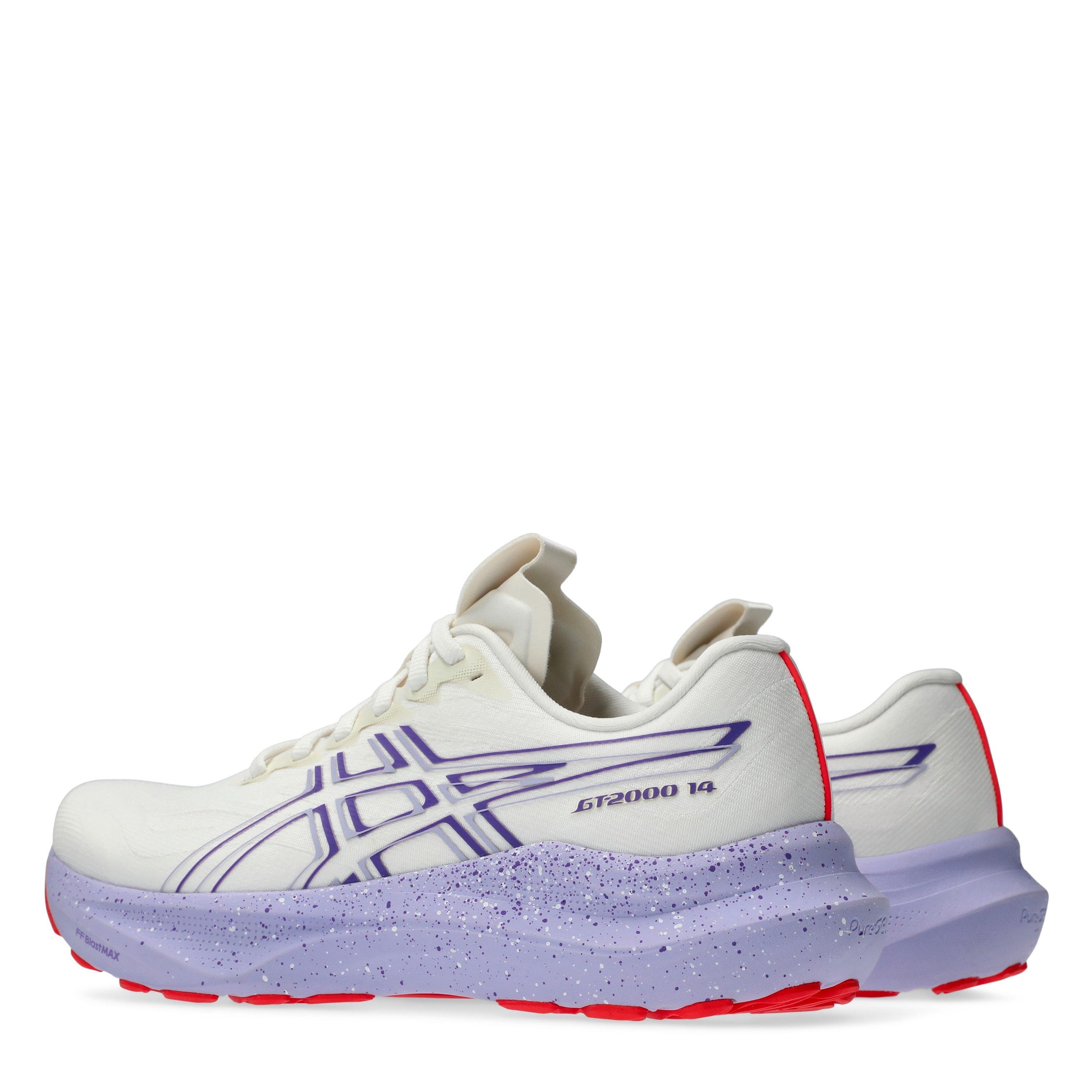 Cream/Purple - Asics - Gt-2000 14 Road Running Shoes Womens - 5