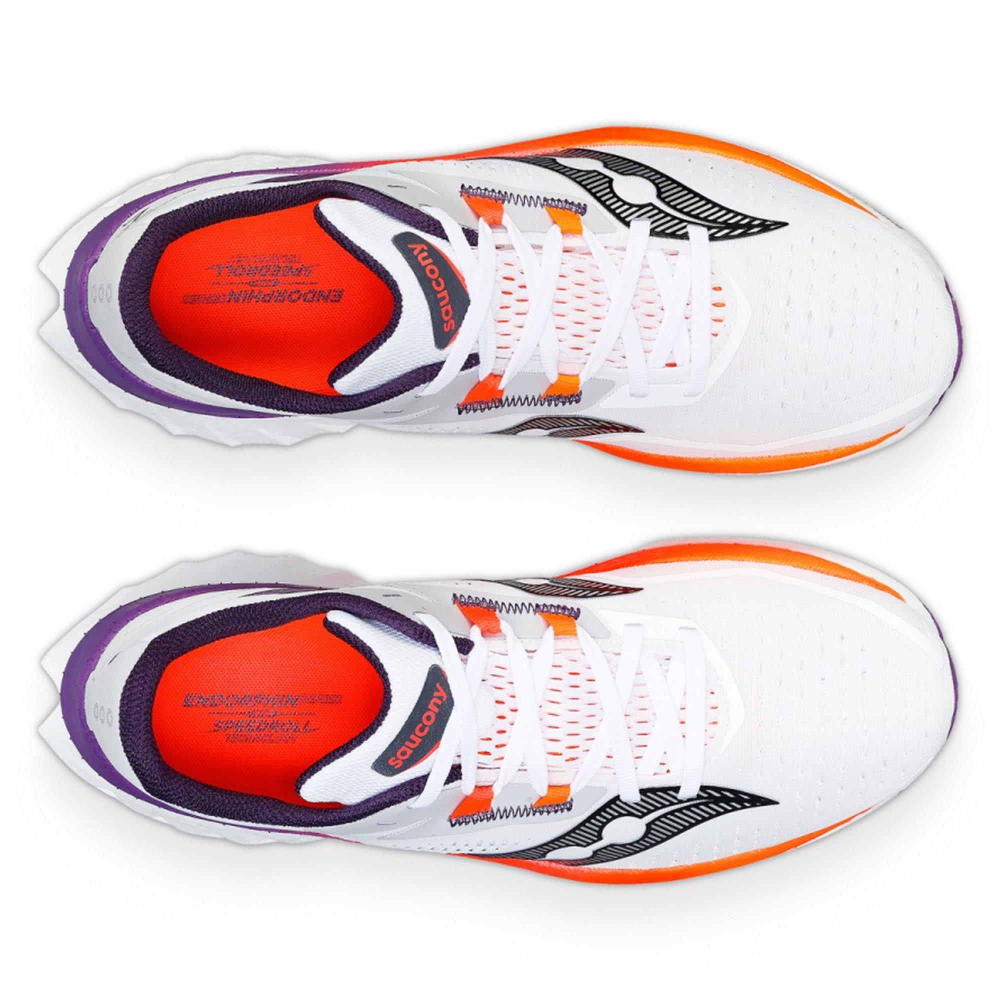 Wht/VziOrg - Saucony - Endorphin Speed 4 Mens Running Shoes - 4