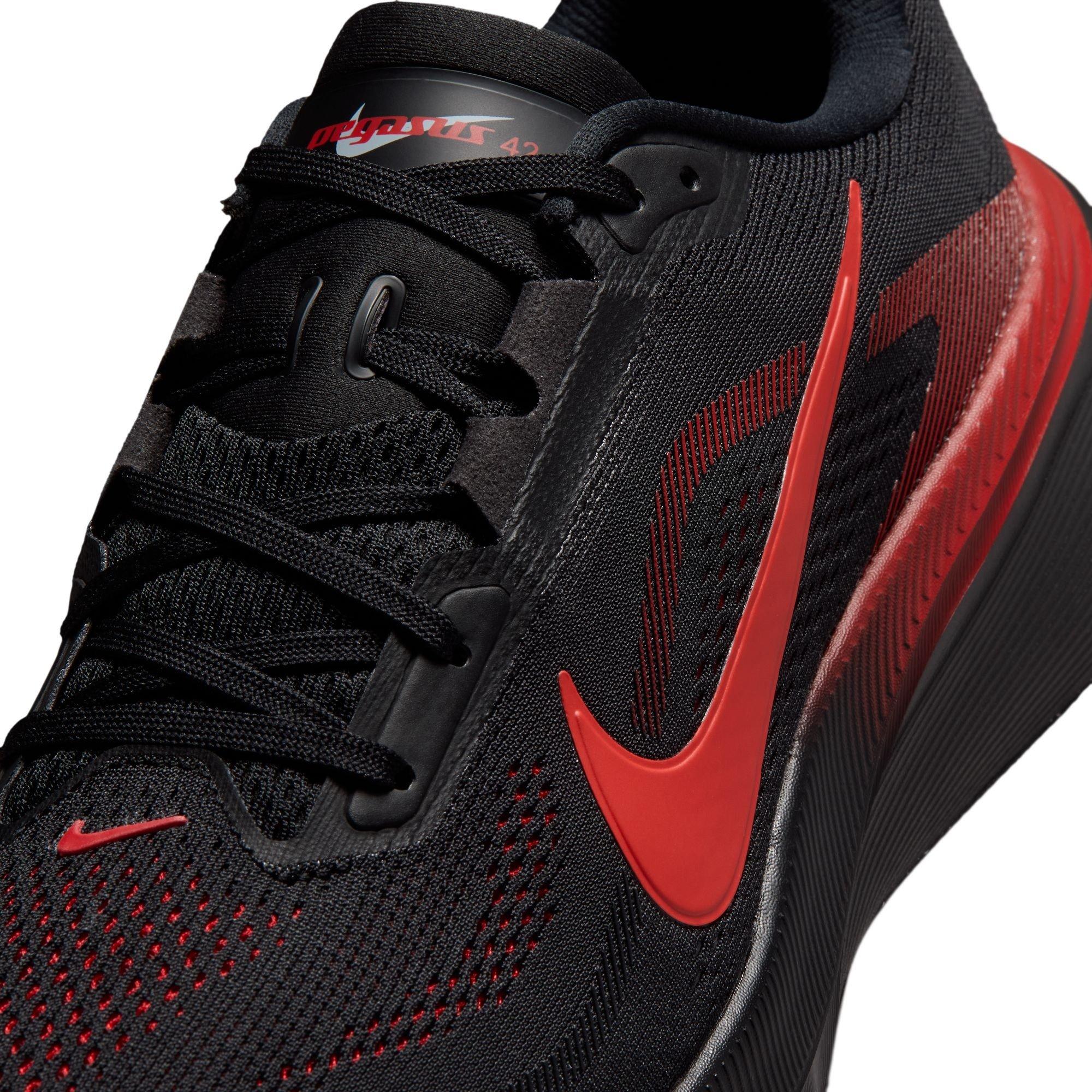 Blk/Crimson-Red - Nike - Pegasus 42 Mens Running Shoes - 8