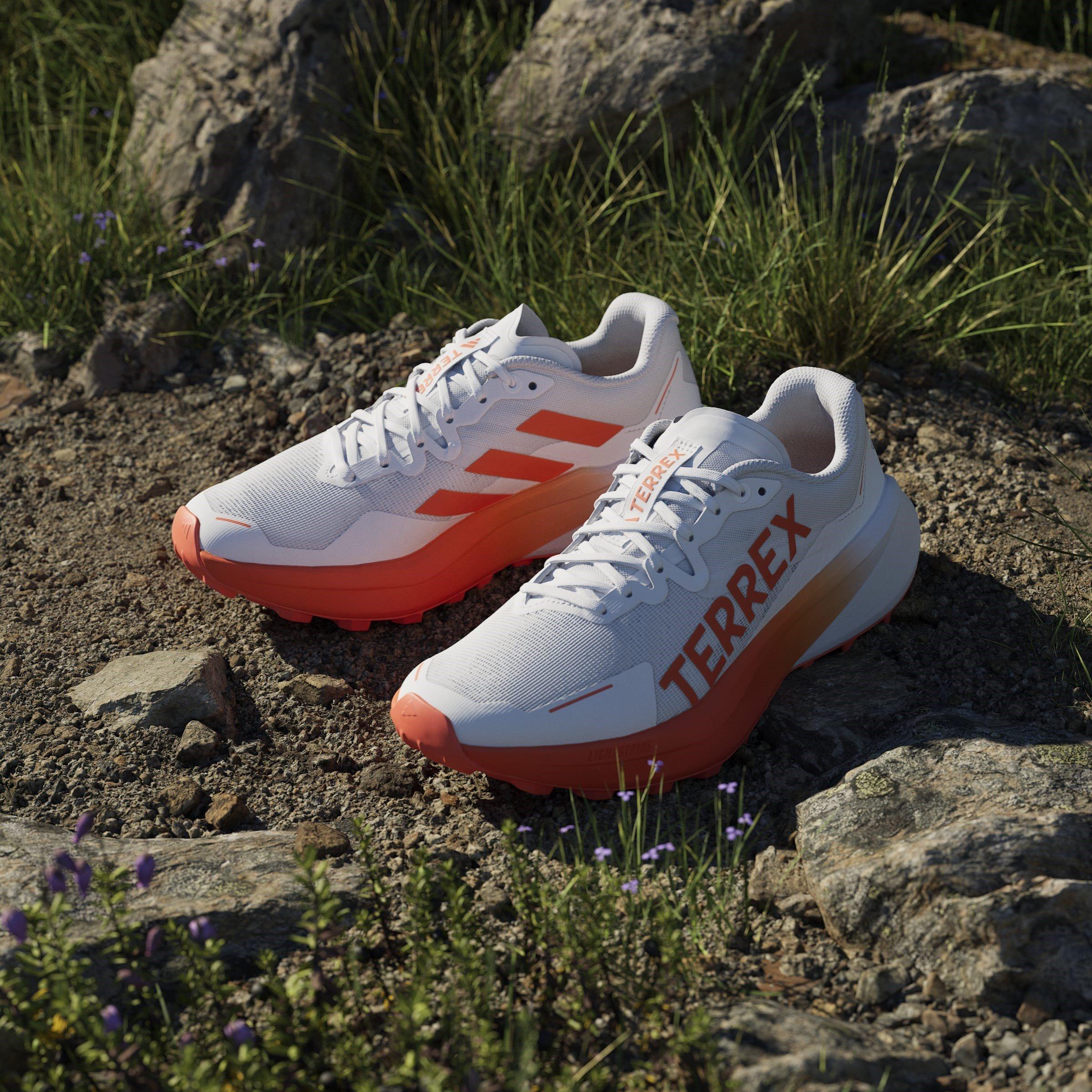 Wht/Orange/Grey - adidas - Terrex Agravic 3 Womens Trail Running Shoes - 12