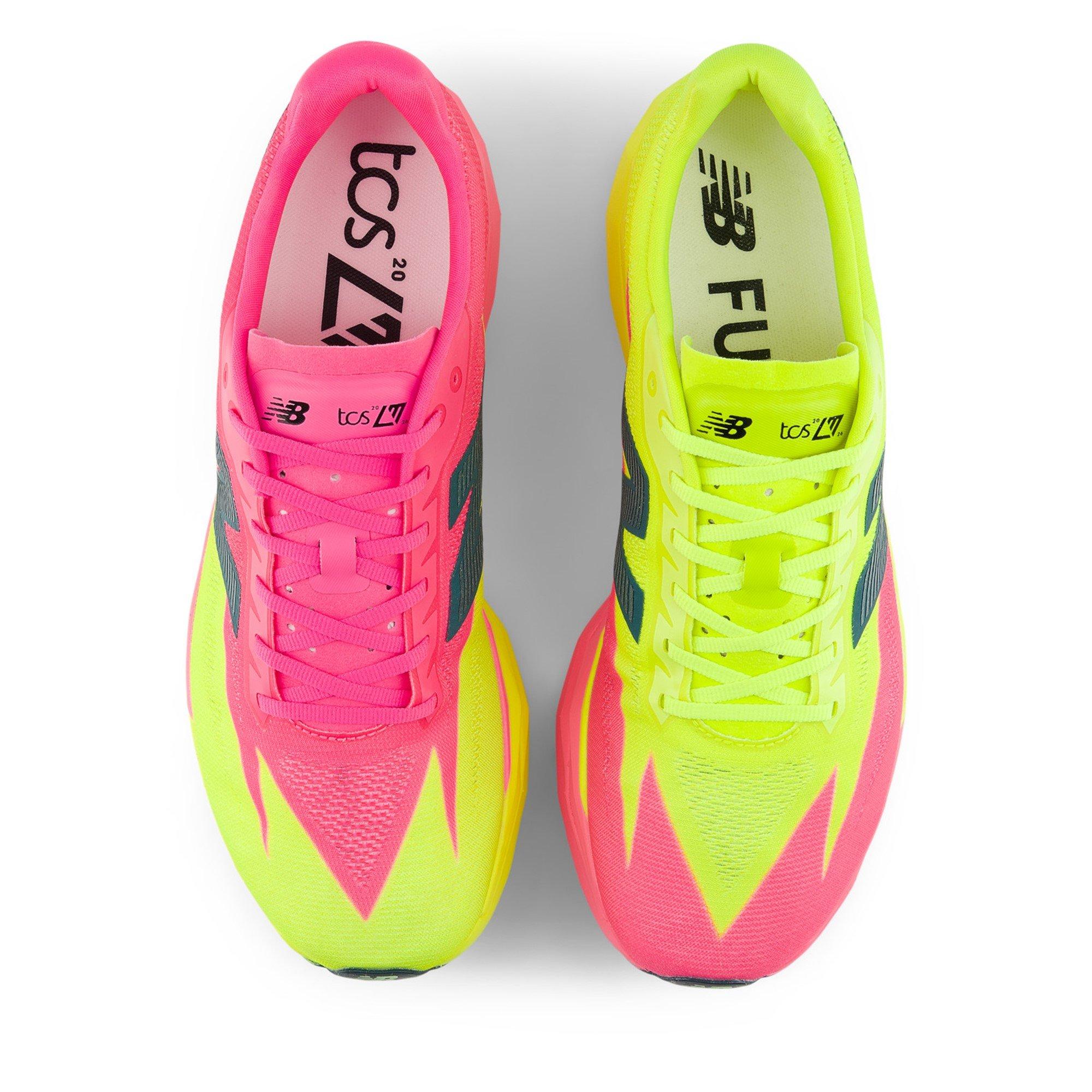 Pink Heat/Green - New Balance - FuelCell SuperComp Elite v5 Mens Running Shoes - 6