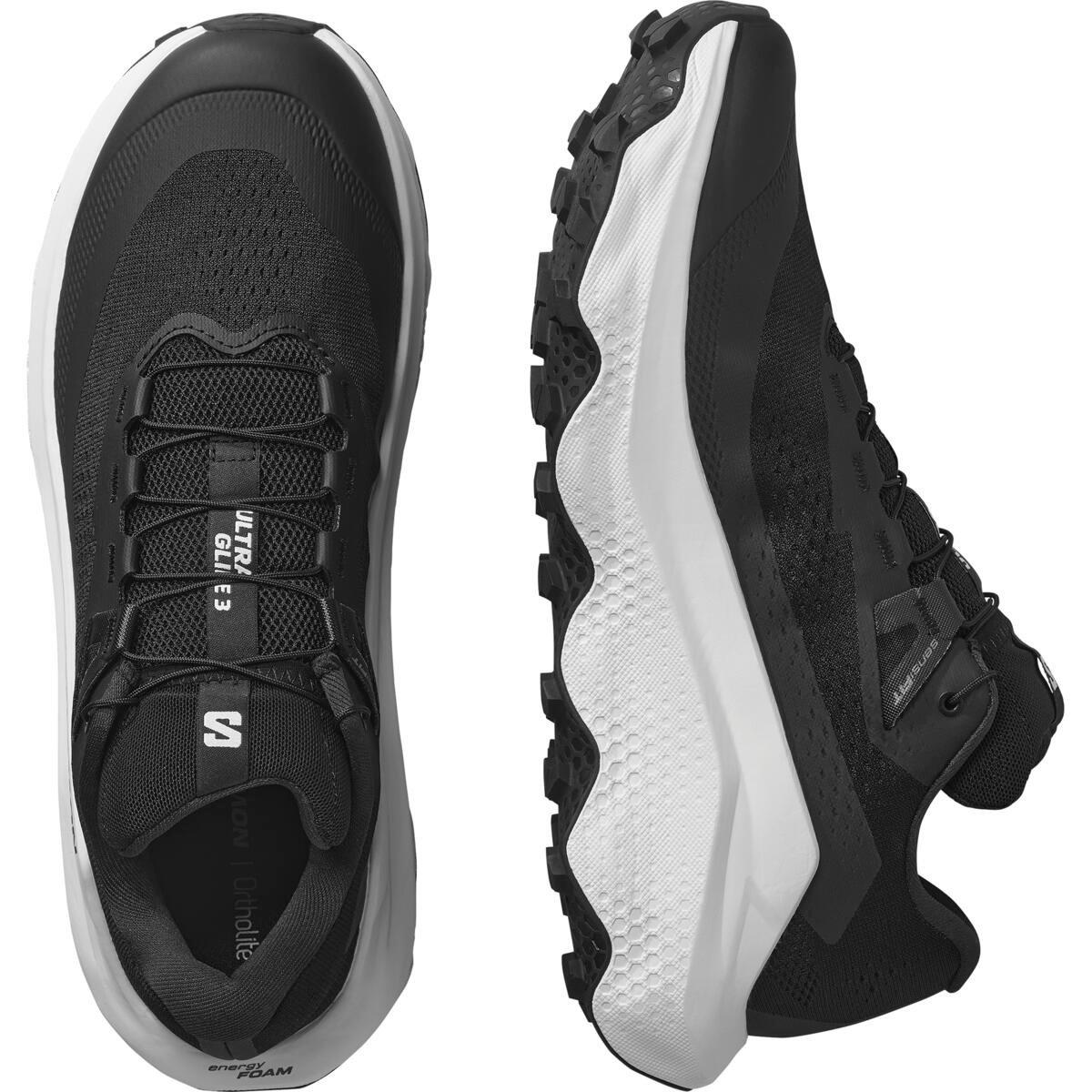 Black/White - Salomon - Ultra Glide 3 Running Shoes Mens - 5