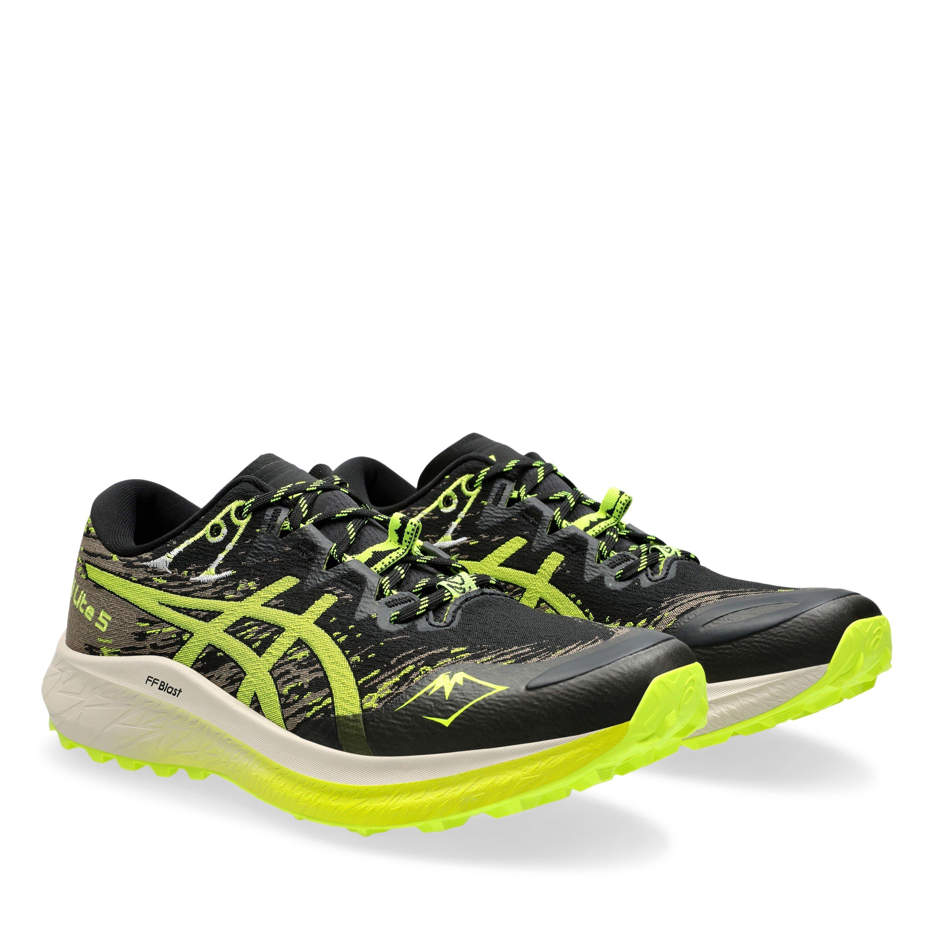 BLACK/SAFETY YE - Asics - Fuji Lite Trail Running Shoes - 4