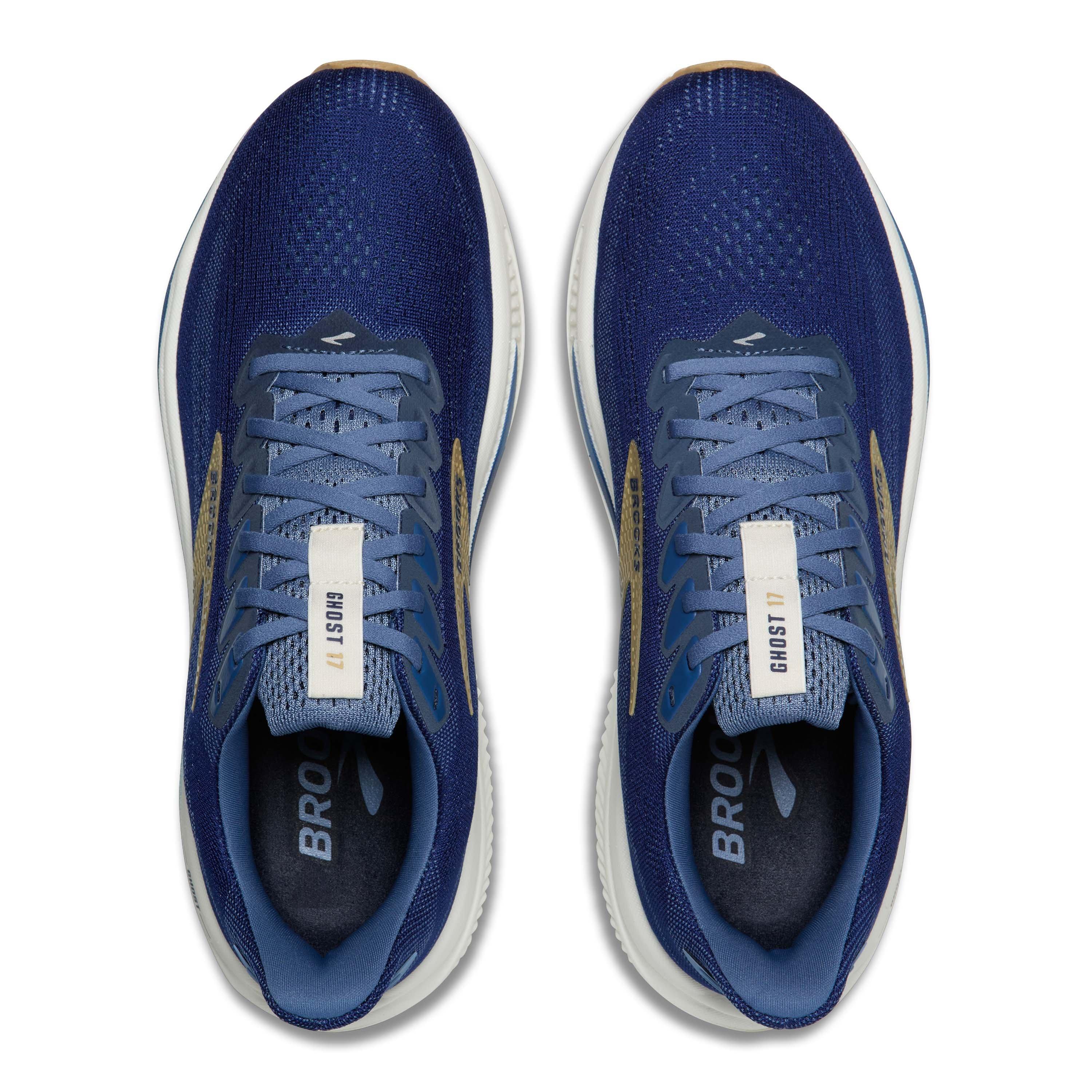 Blue/White - Brooks - Ghost 17 Running Shoes Mens - 5