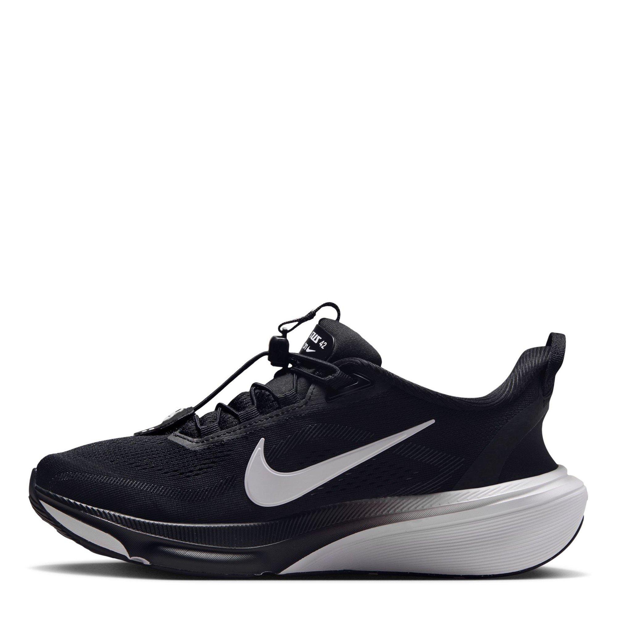 Black/Wht-Grey - Nike - Women's Pegasus 42 Road Running Shoes - 2