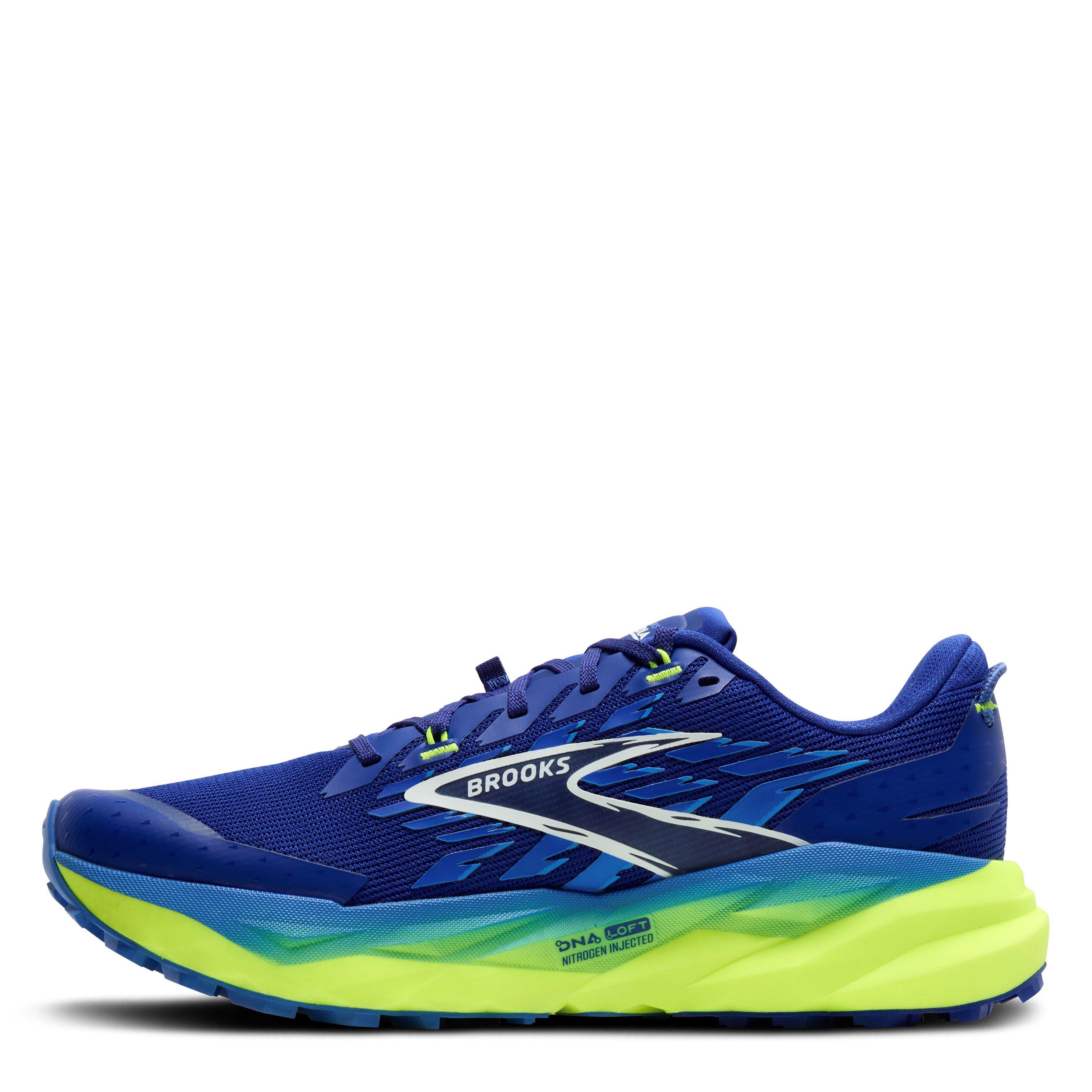 Blue/Yellow - Brooks - Cascadia 19 Off-Road Running Shoes Mens - 4