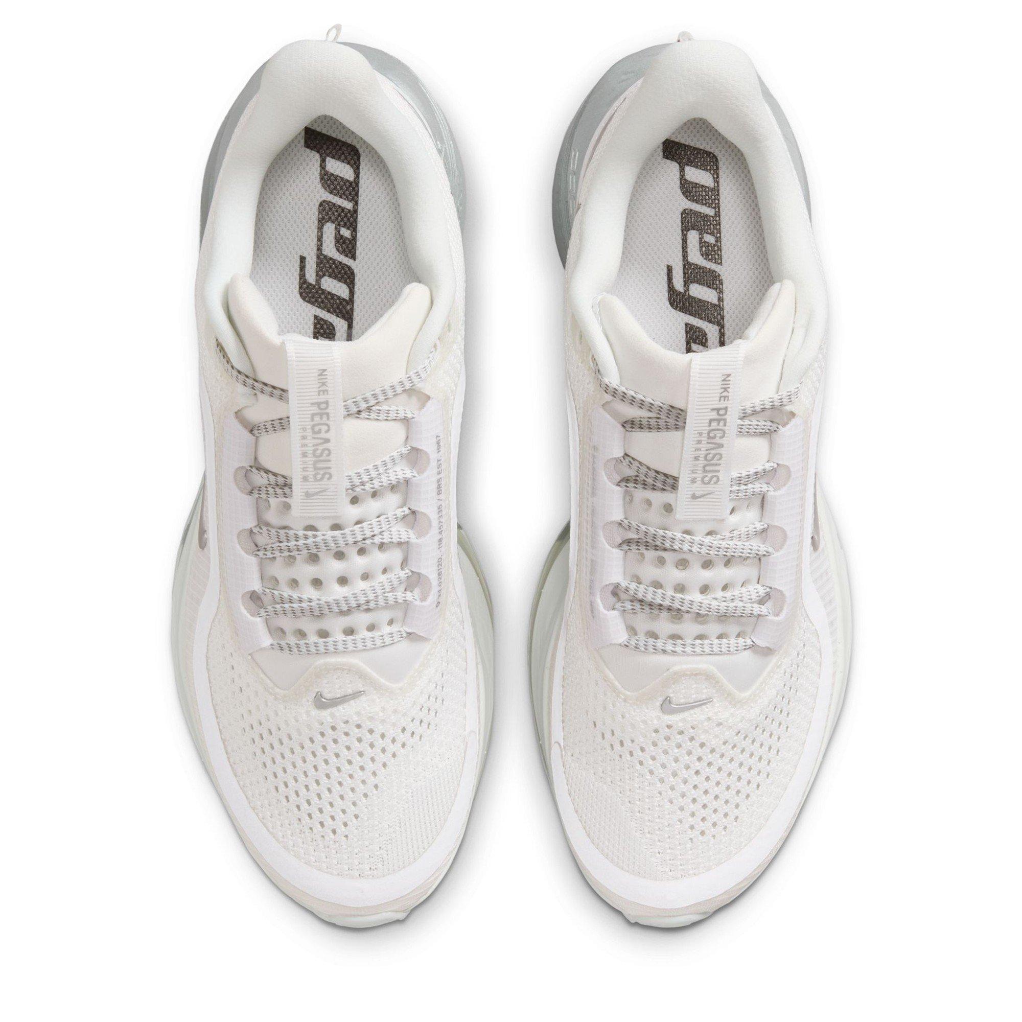 Wht/Silver-Grey - Nike - Women's Pegasus Premium Road Running Shoes - 6