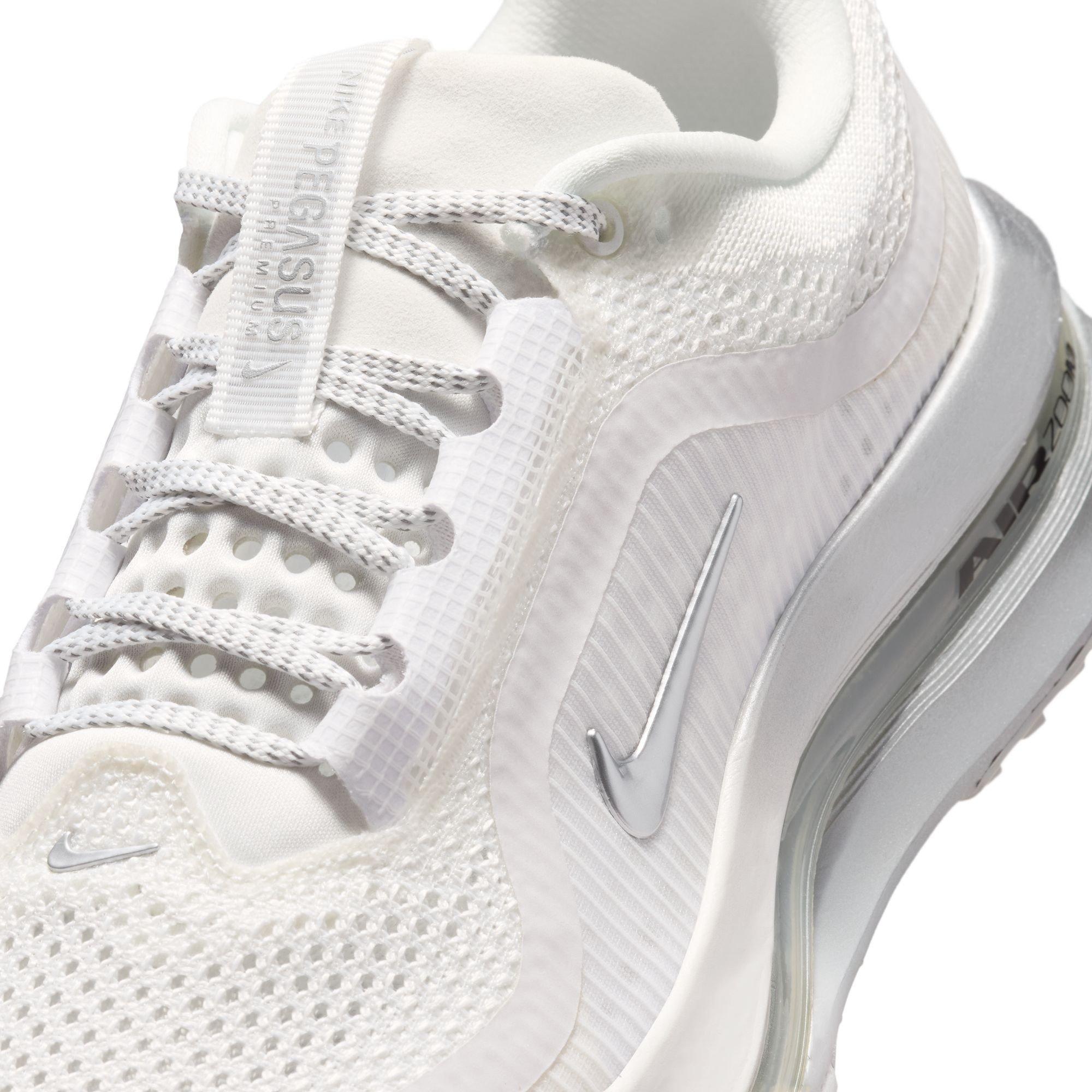 Wht/Silver-Grey - Nike - Women's Pegasus Premium Road Running Shoes - 7