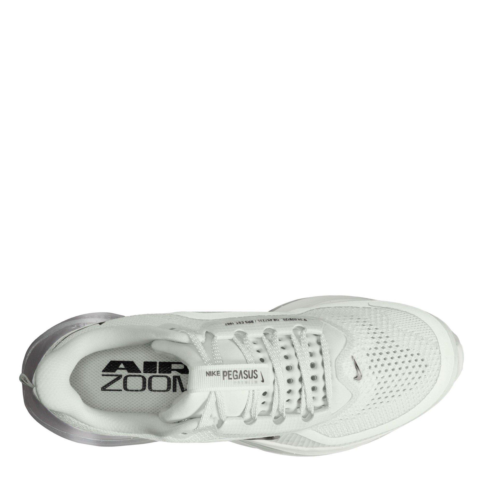 Wht/Silver-Grey - Nike - Women's Pegasus Premium Road Running Shoes - 10