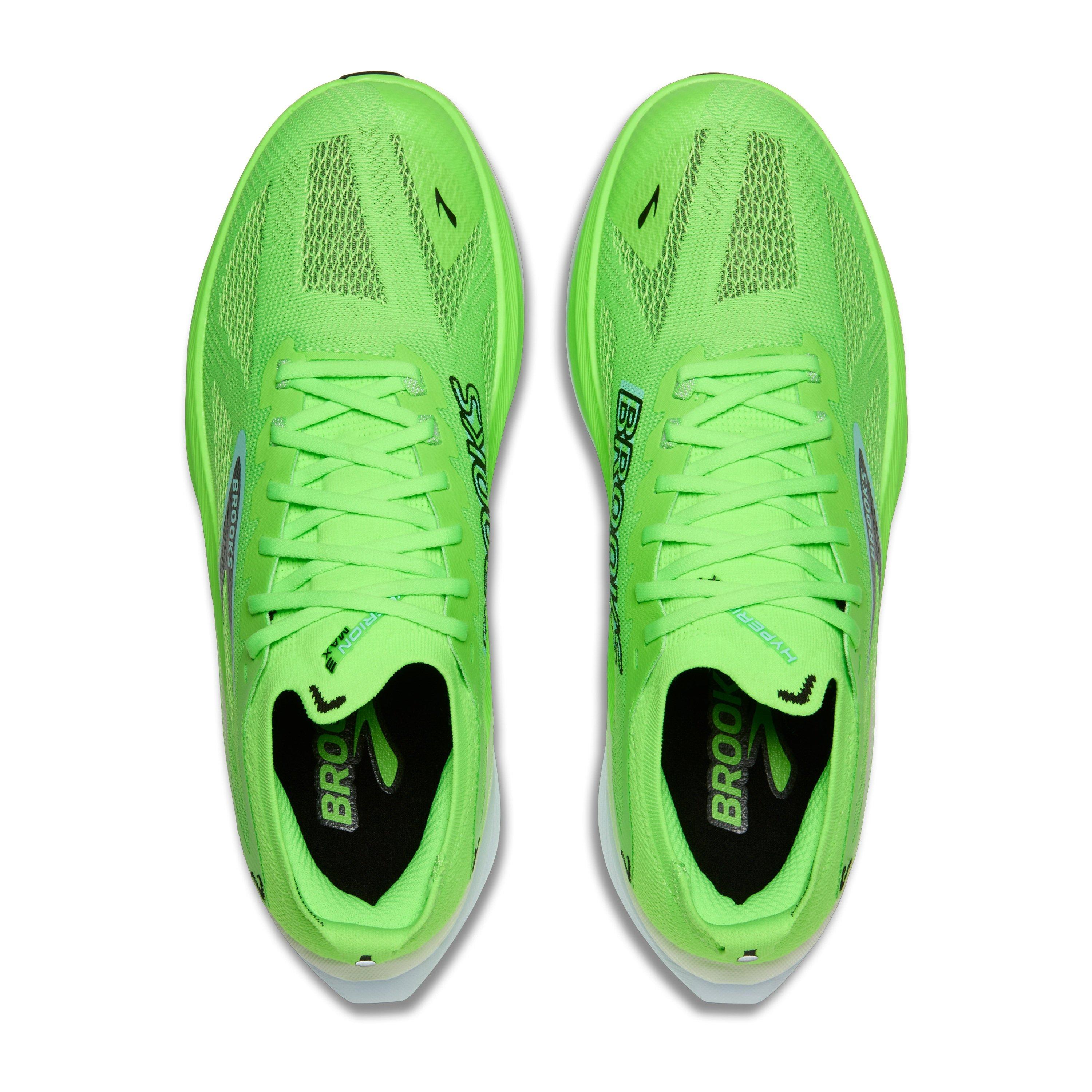 Green/White - Brooks - Hyperion Max 3 Road Running Shoes Mens - 5