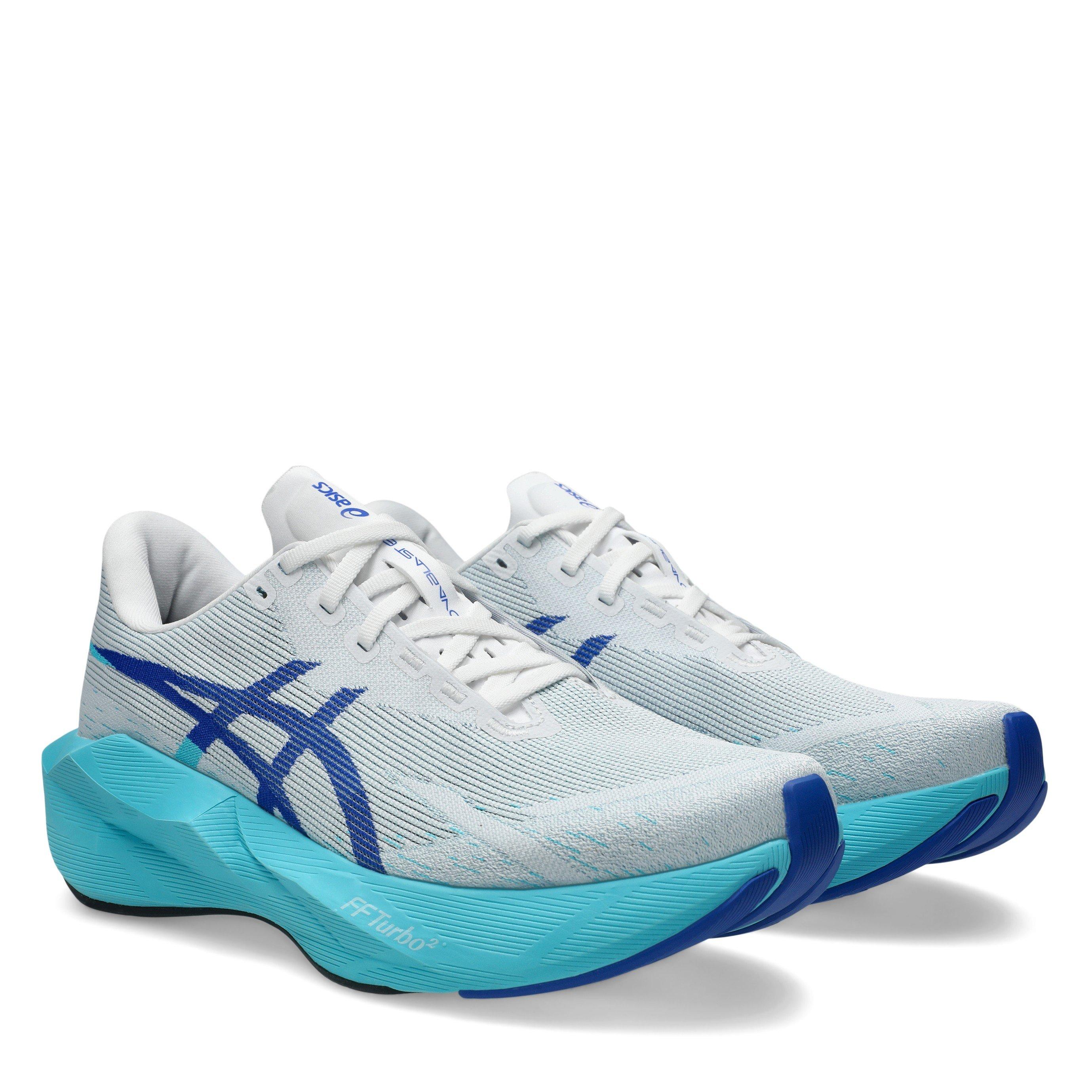 Wht/Energy Aqua - Asics - Novablast 6 Mens Running Shoes - 4
