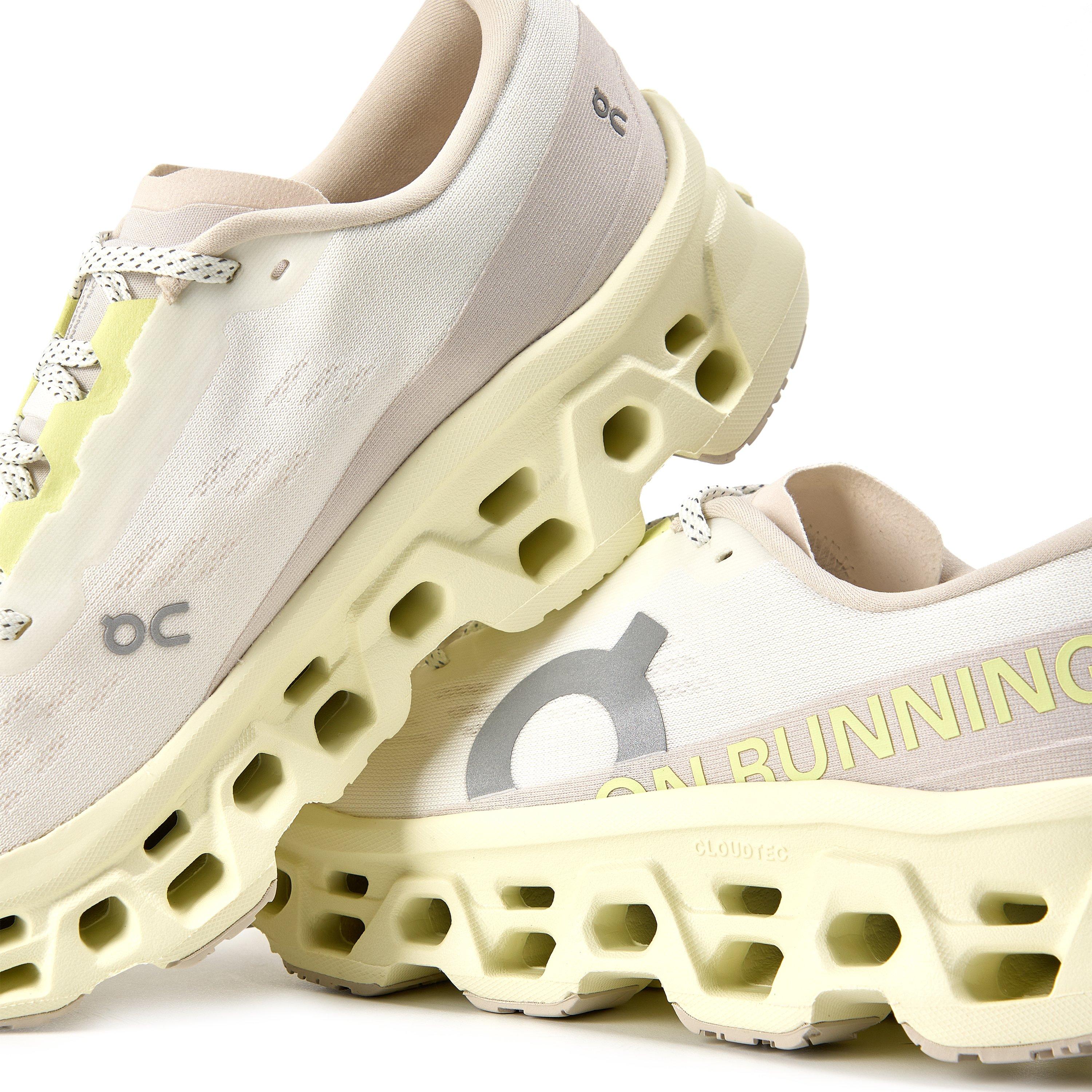 Ivory/Seedling - On - Womens Cloudmonster 3 Running Shoes - 4