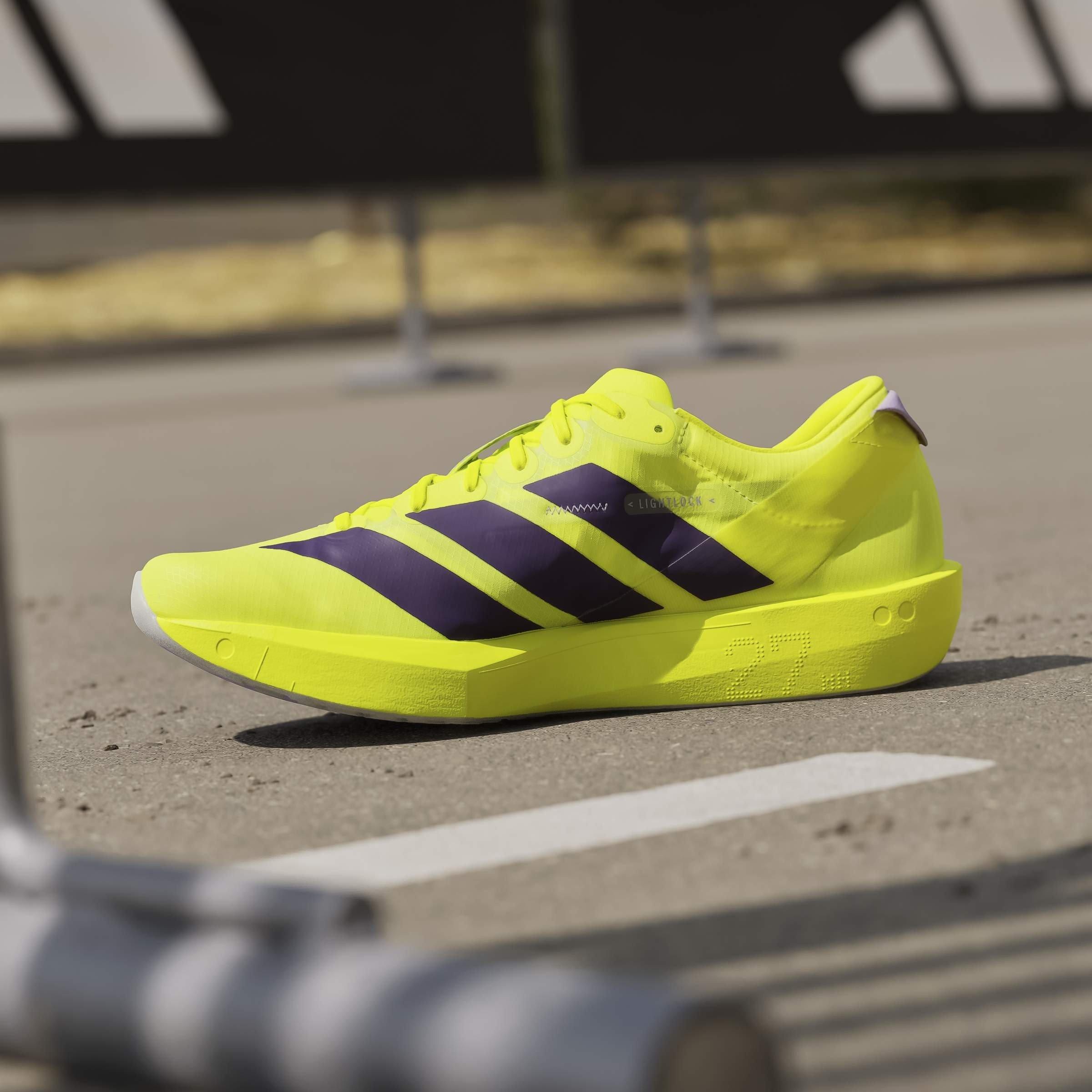 Yellow/Plum - adidas - Adios 9 Mens Running Shoes - 14