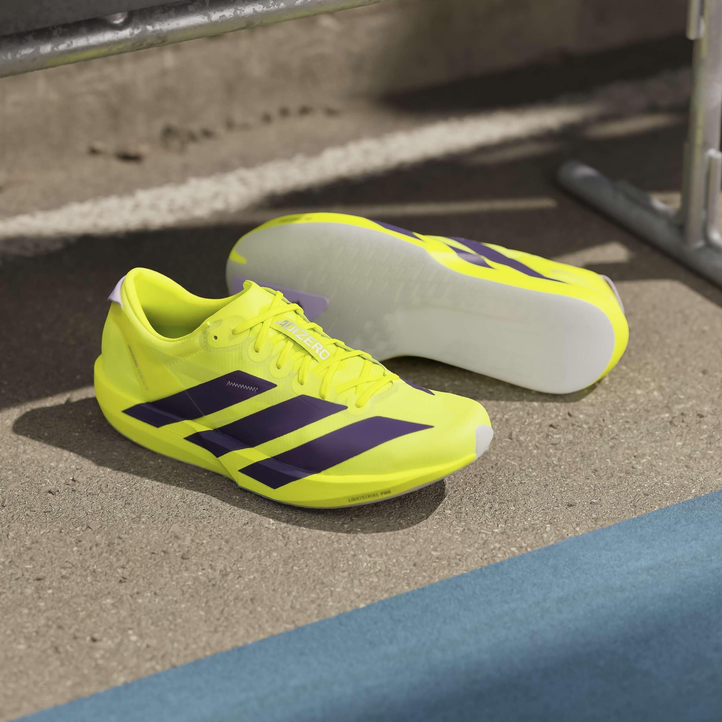 Yellow/Plum - adidas - Adios 9 Mens Running Shoes - 15