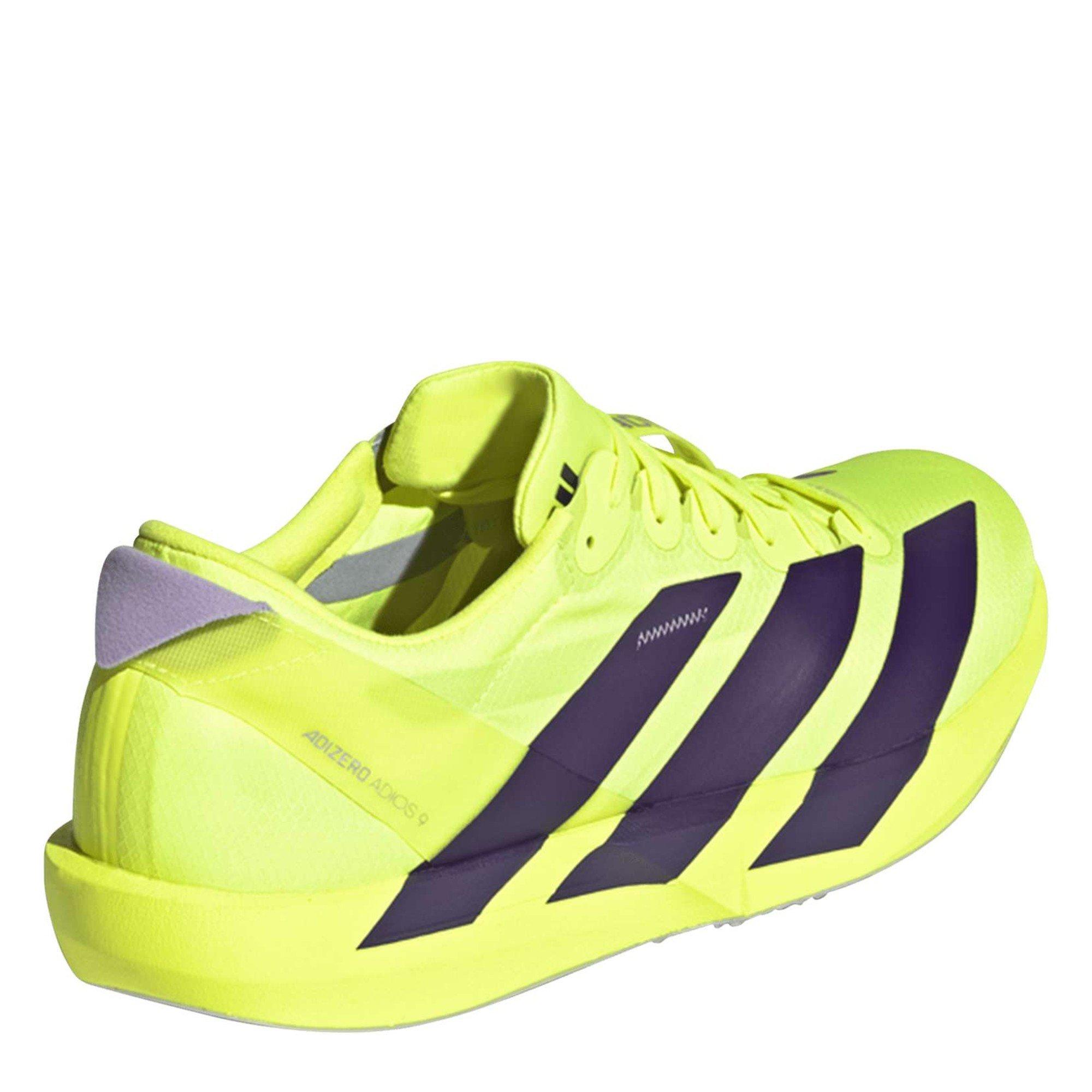 Yellow/Plum - adidas - Adios 9 Mens Running Shoes - 4