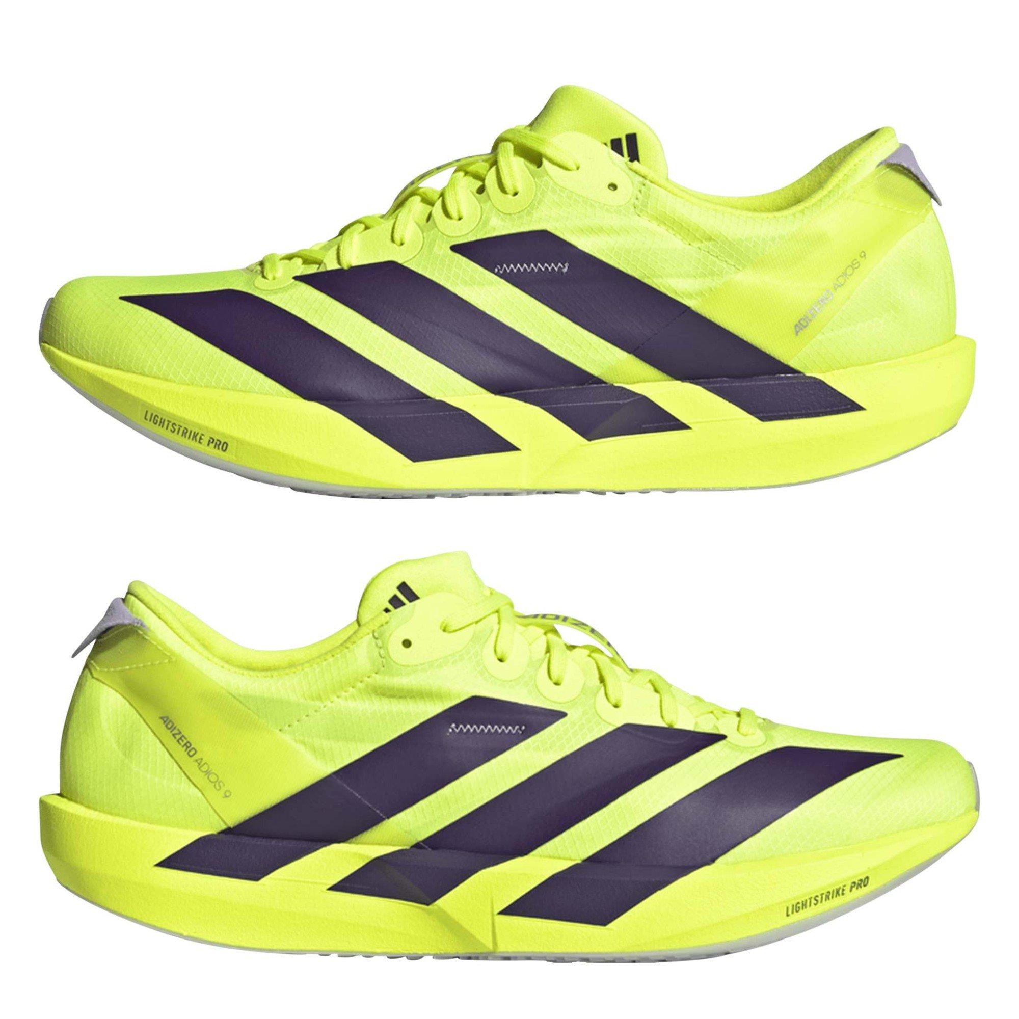 Yellow/Plum - adidas - Adios 9 Mens Running Shoes - 9