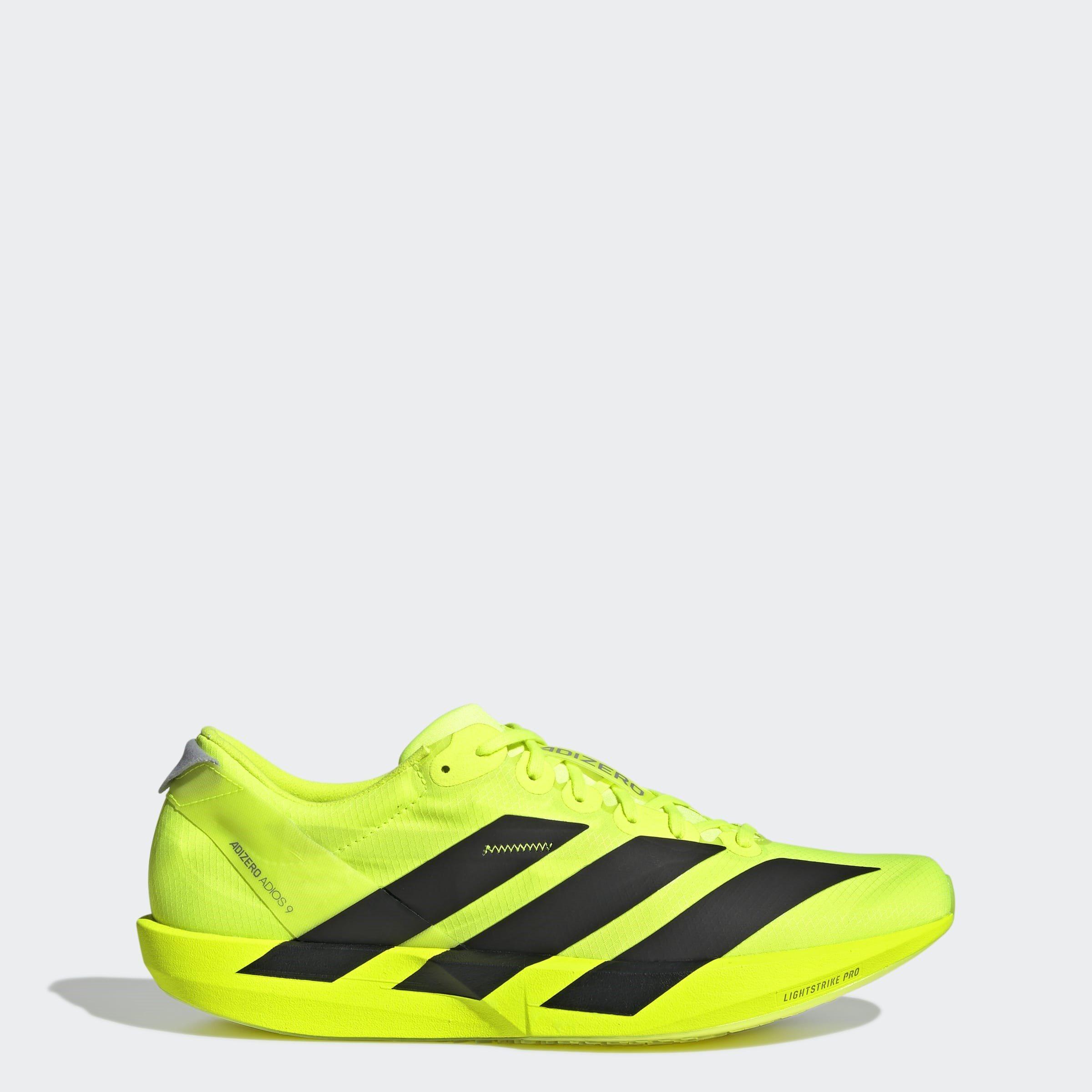 Lemon/Blk/Silv - adidas - Adios 9 Mens Running Shoes - 10
