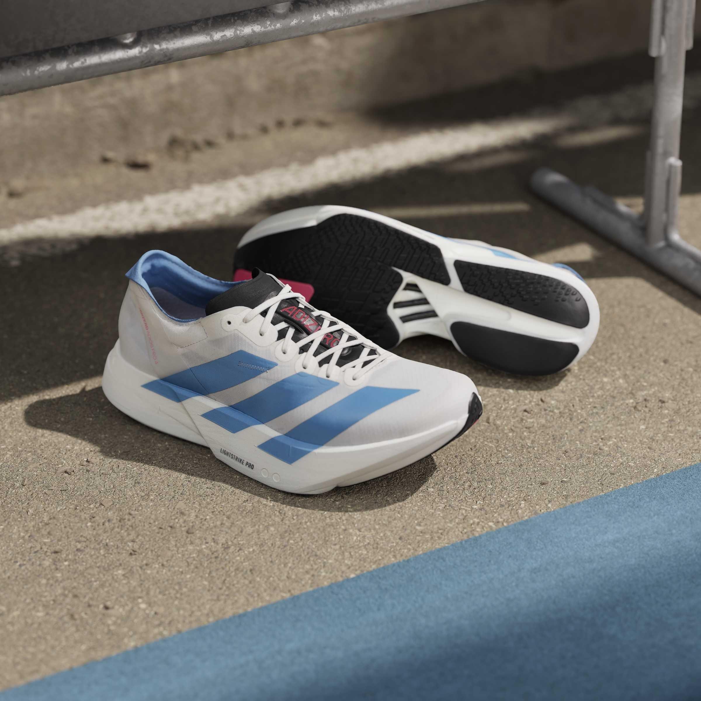 White/Blue/Red - adidas - Adios Pro 4 Mens Running Shoes - 15