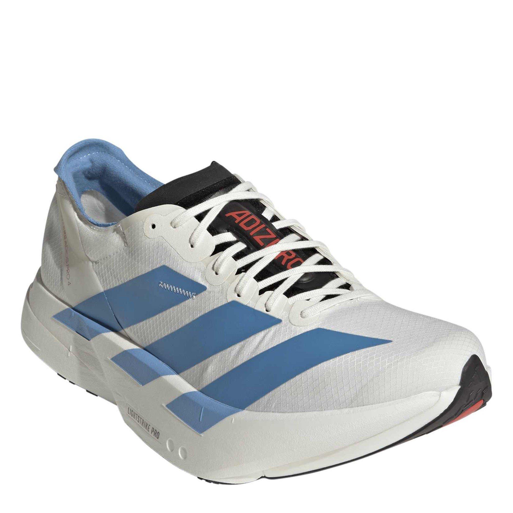 White/Blue/Red - adidas - Adios Pro 4 Mens Running Shoes - 3