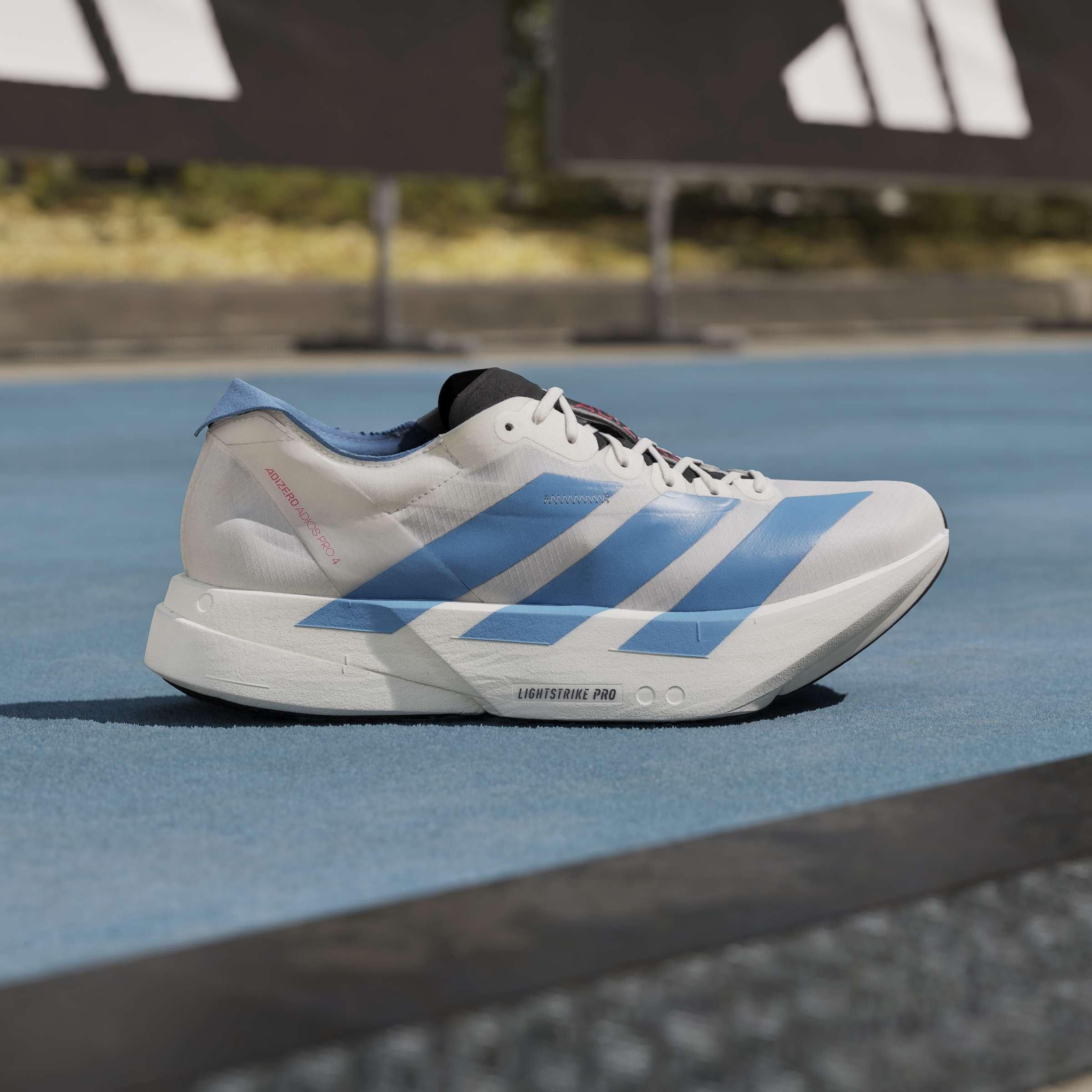 White/Blue/Red - adidas - Adios Pro 4 Mens Running Shoes - 10