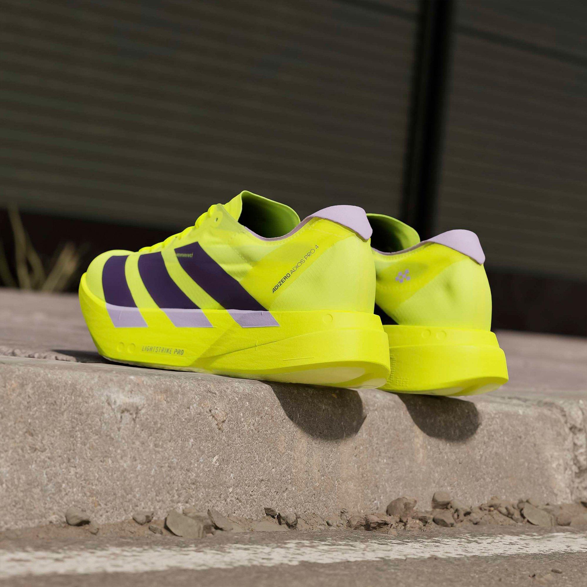 Yellow/Plum - adidas - Adios Pro 4 Mens Running Shoes - 12