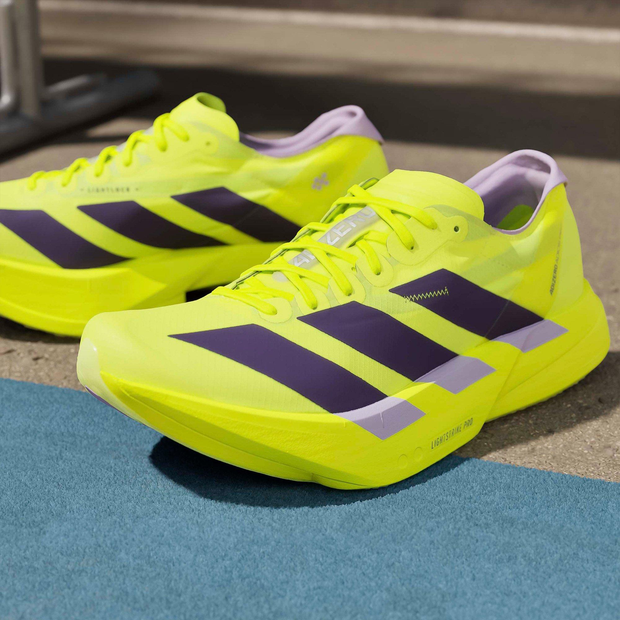 Yellow/Plum - adidas - Adios Pro 4 Mens Running Shoes - 15