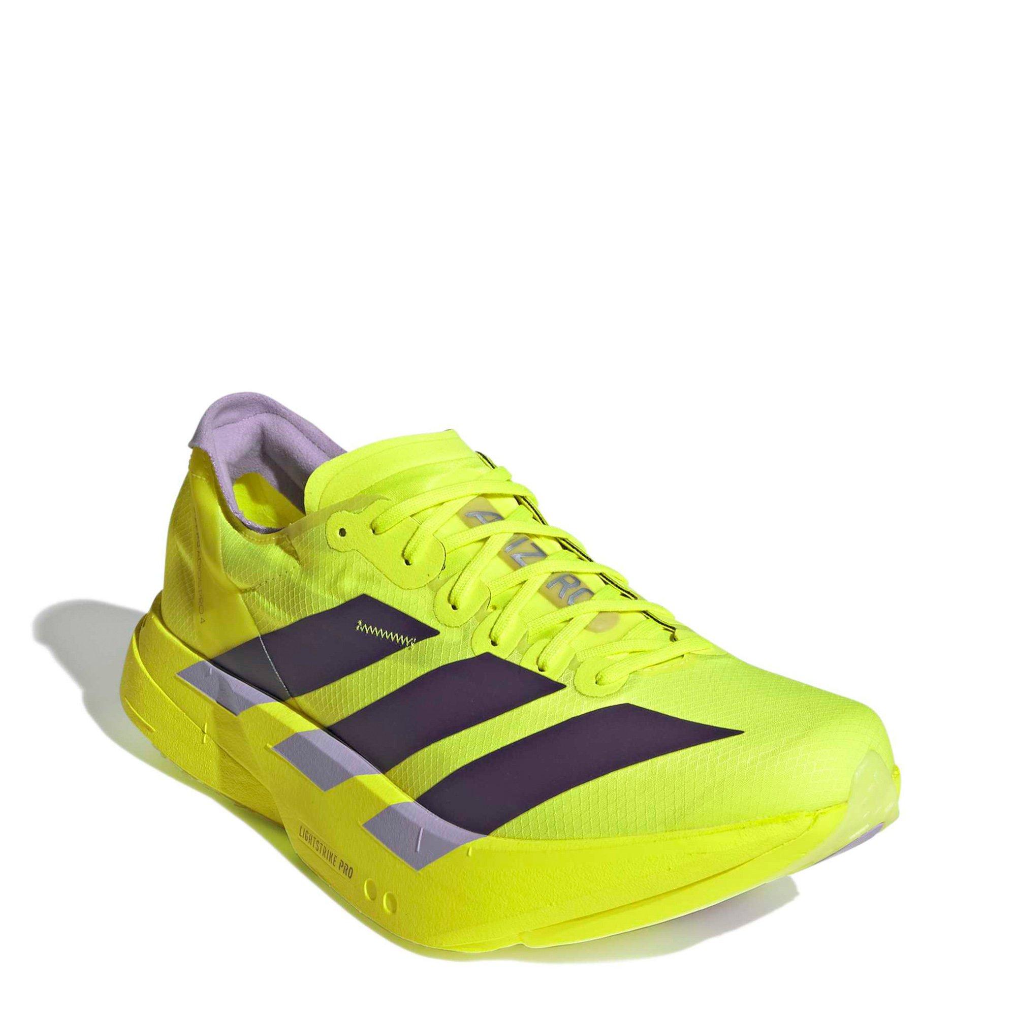 Yellow/Plum - adidas - Adios Pro 4 Mens Running Shoes - 5