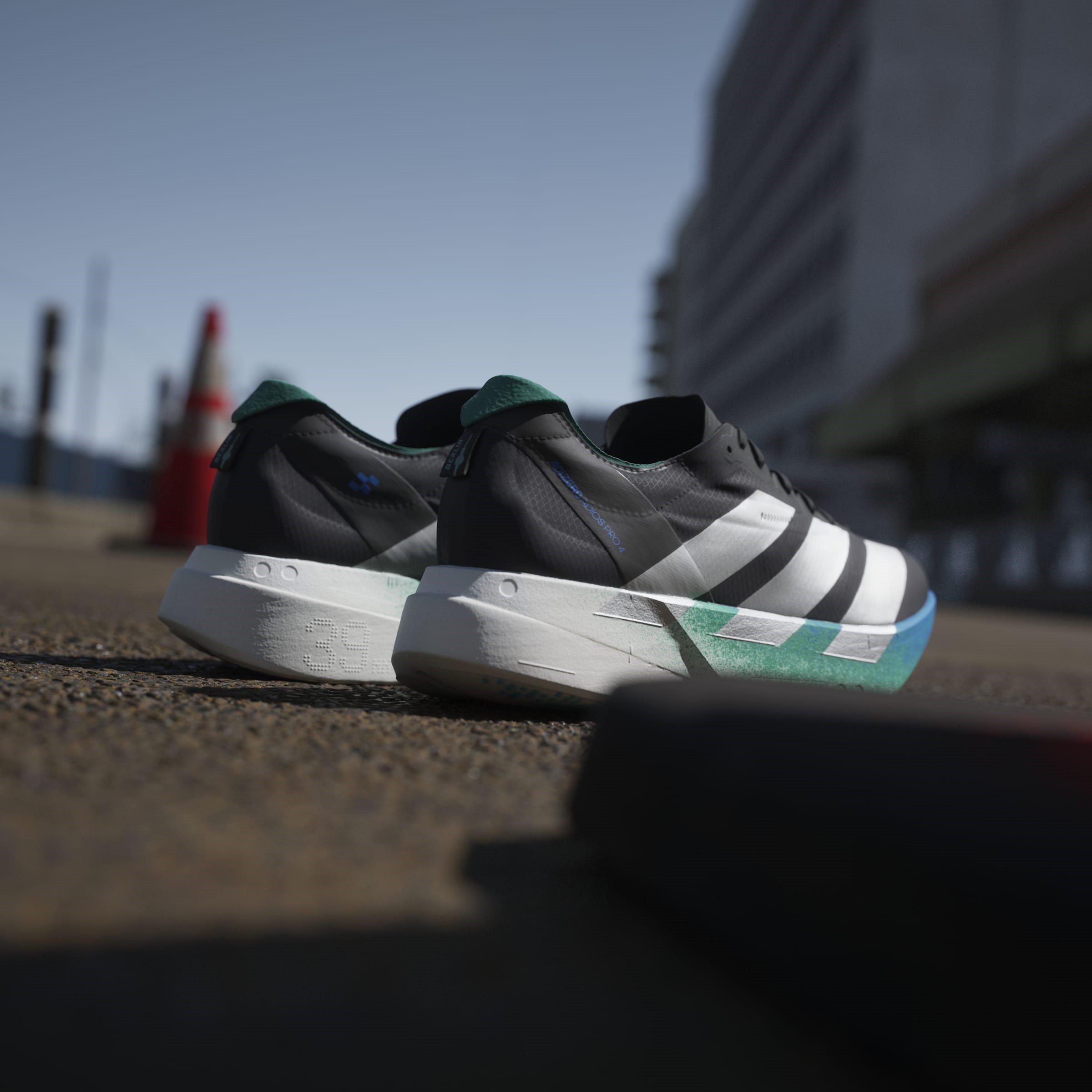 CBlk/Silv/Green - adidas - Adios Pro 4 Mens Running Shoes - 13