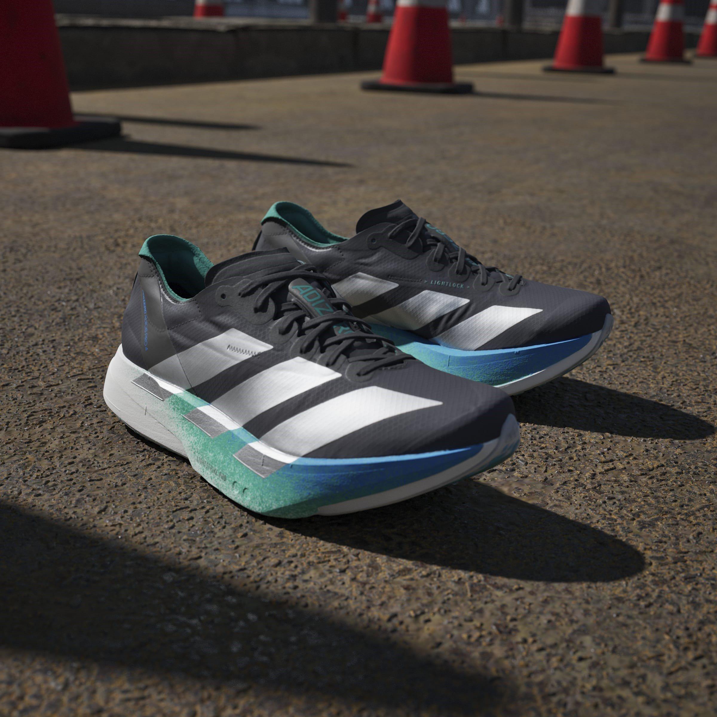 CBlk/Silv/Green - adidas - Adios Pro 4 Mens Running Shoes - 15