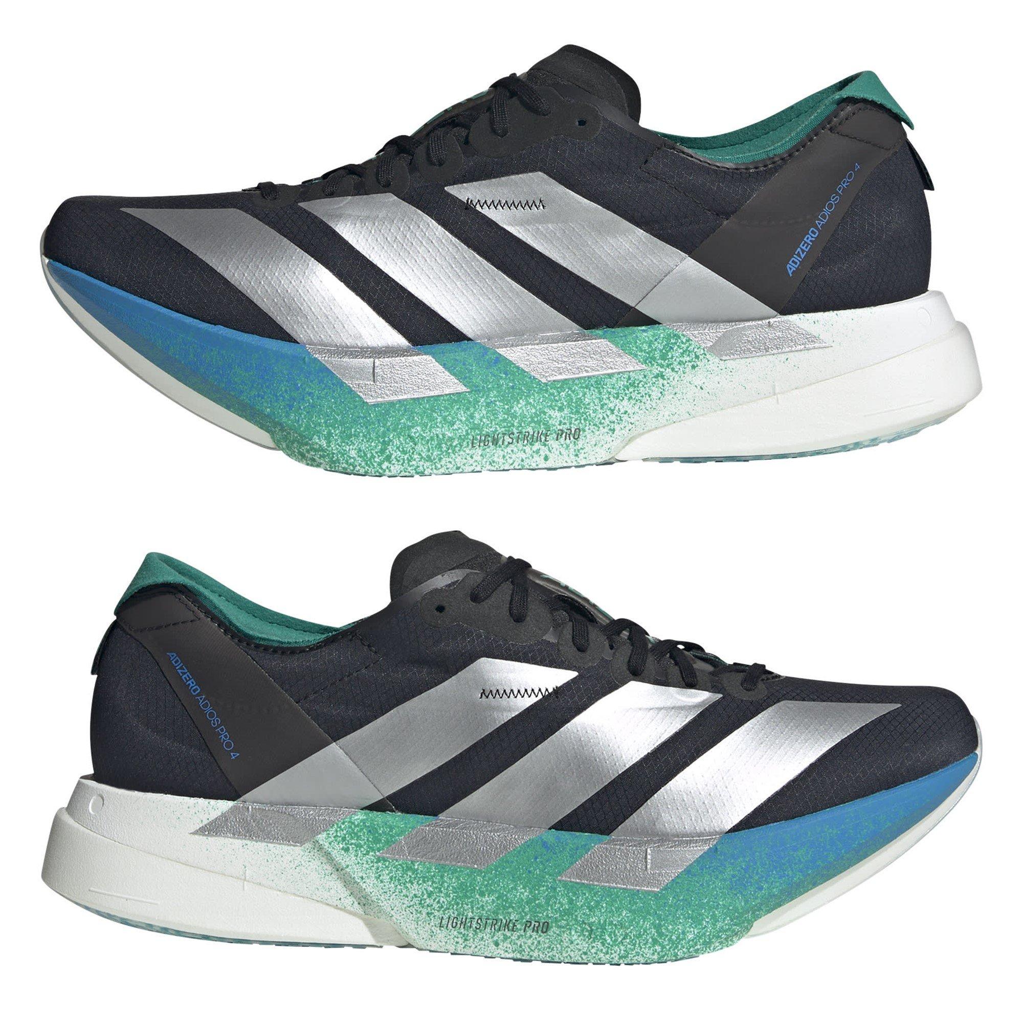 CBlk/Silv/Green - adidas - Adios Pro 4 Mens Running Shoes - 9