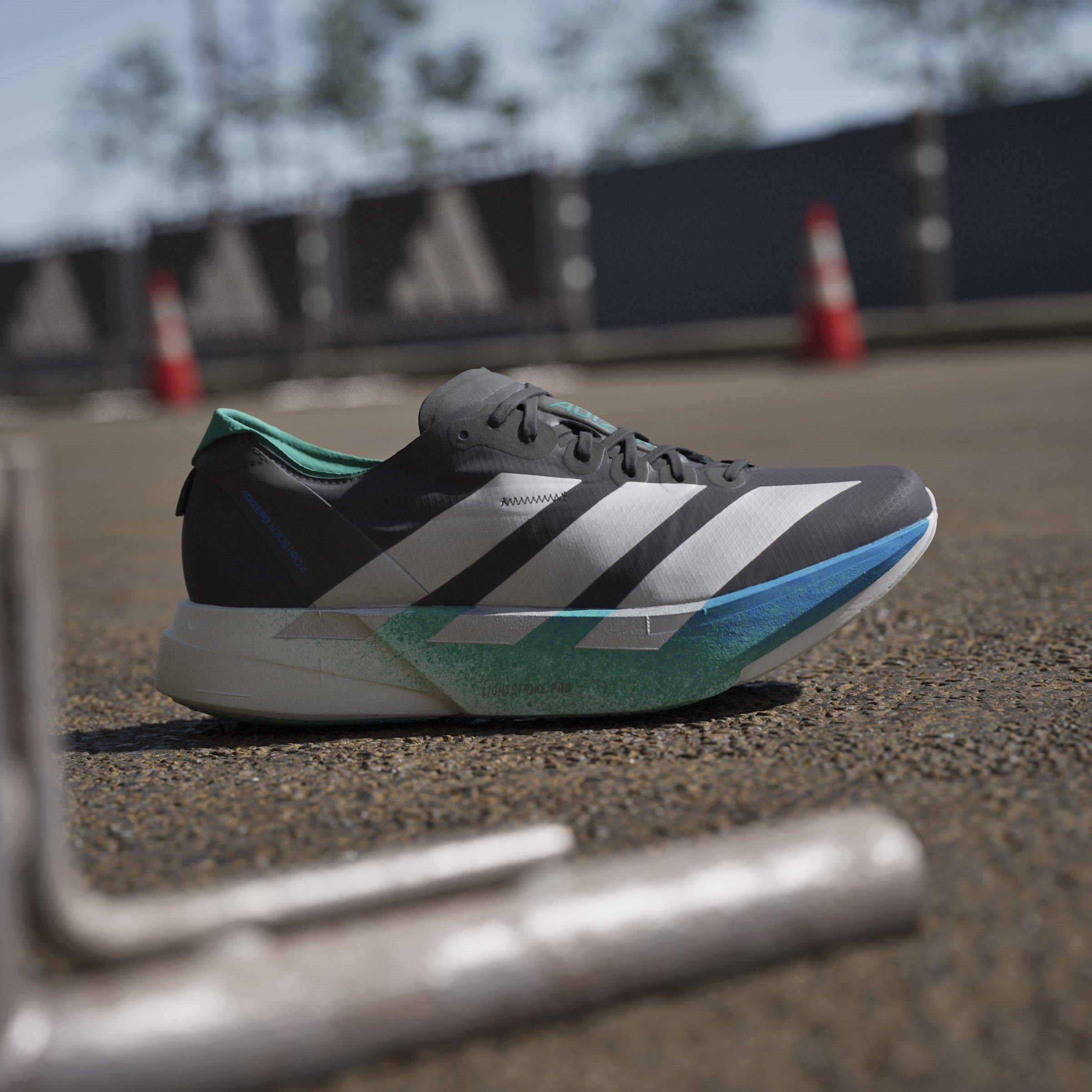 CBlk/Silv/Green - adidas - Adios Pro 4 Mens Running Shoes - 10