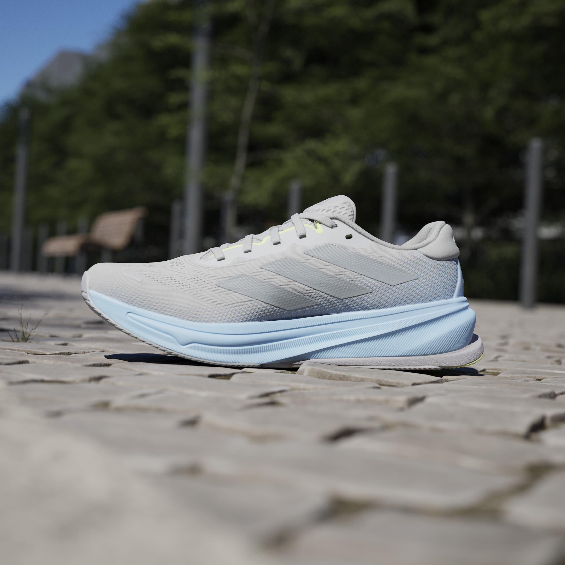 Grey/Silv/Blue - adidas - Supernova Rise 2 Mens Running Shoes - 15