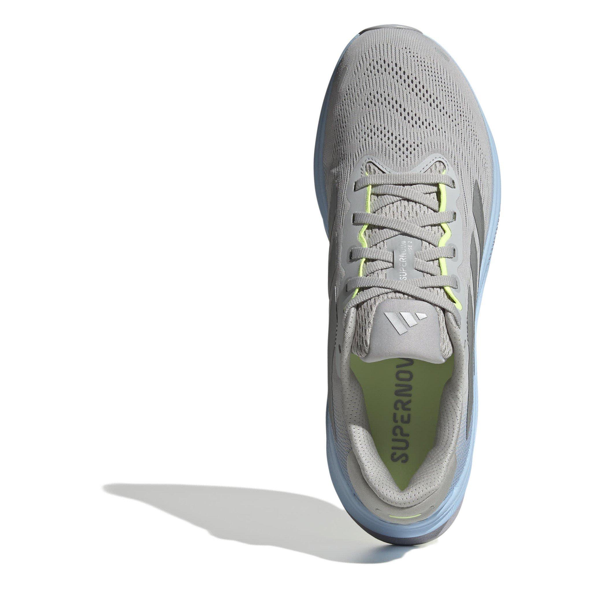 Grey/Silv/Blue - adidas - Supernova Rise 2 Mens Running Shoes - 5