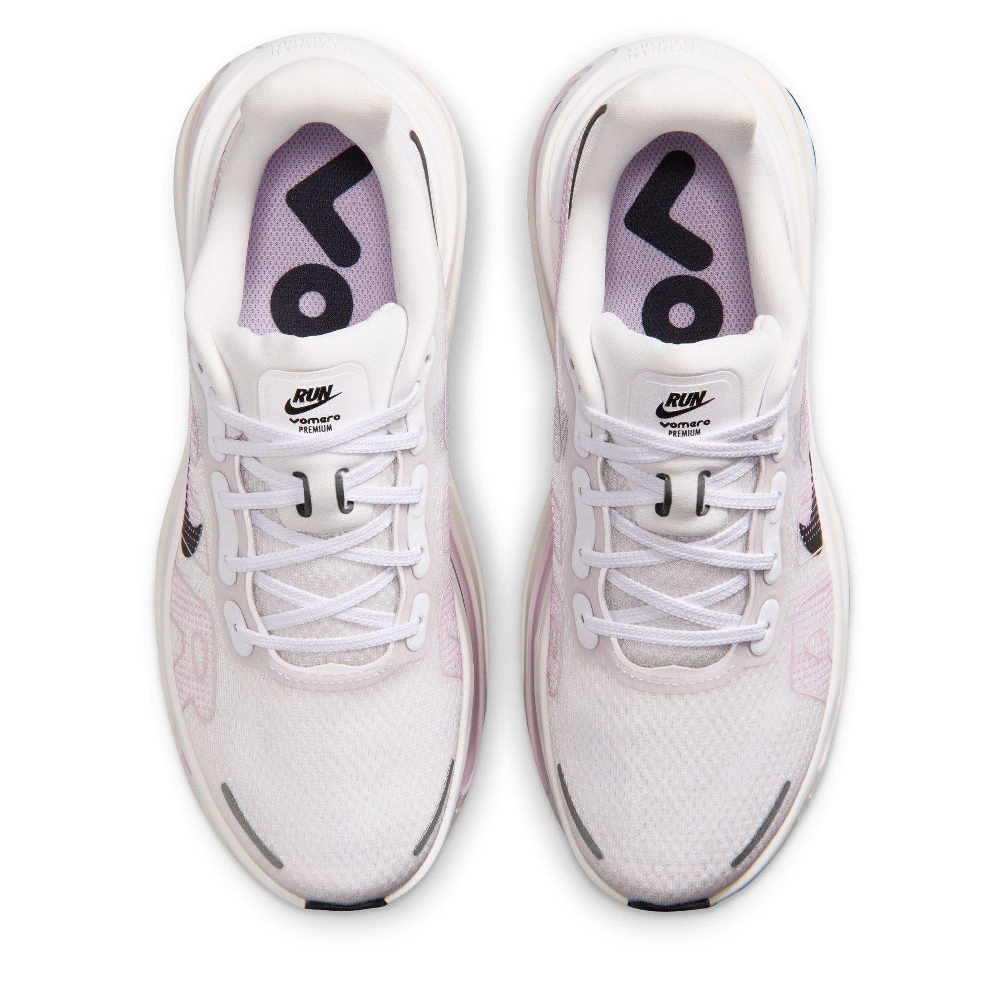 Wht/Blk-Lilac - Nike - Vomero Premium Womens Running Shoes - 6