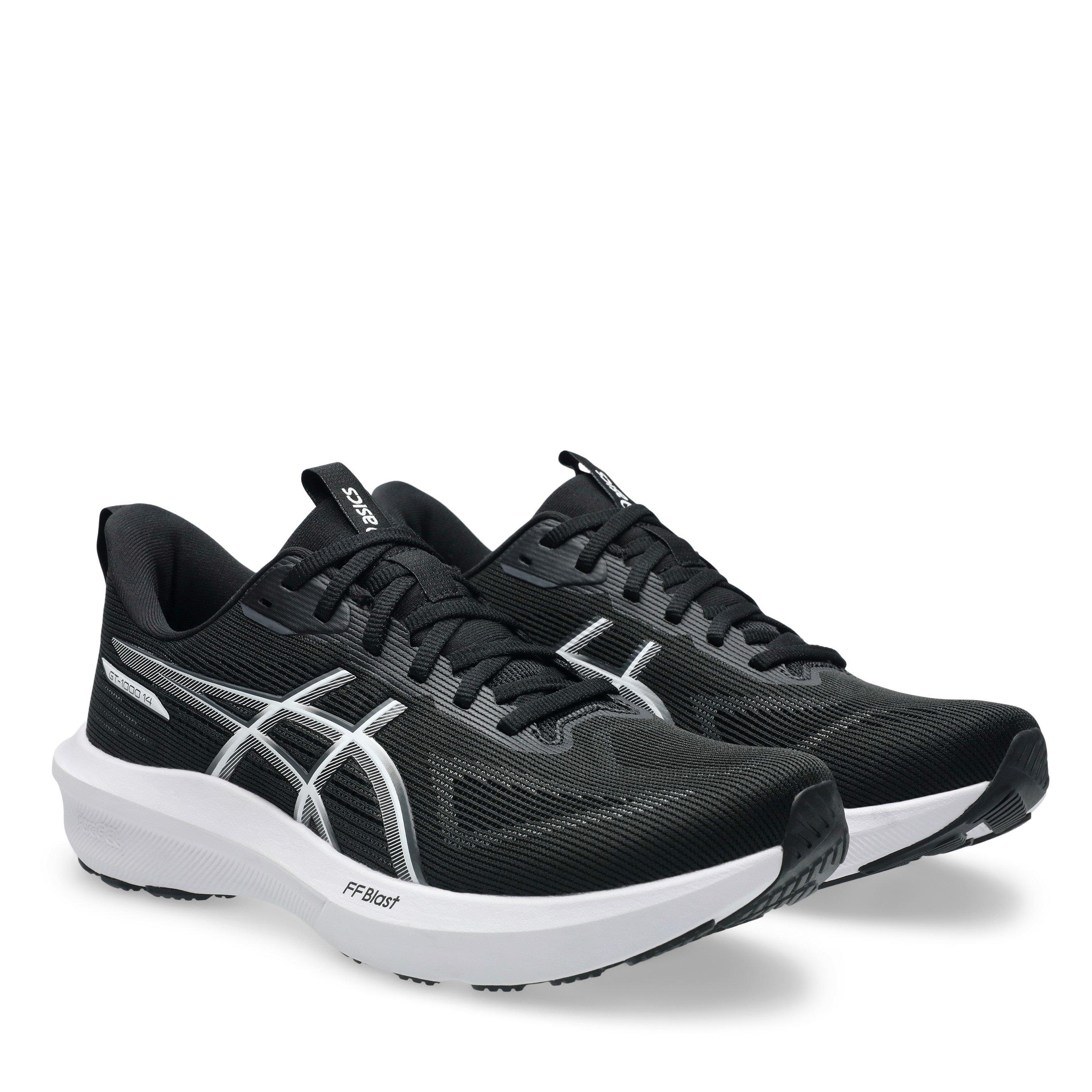 Zwart/Wit - Asics - Gt-1000 14 Road Running Shoes Mens - 4