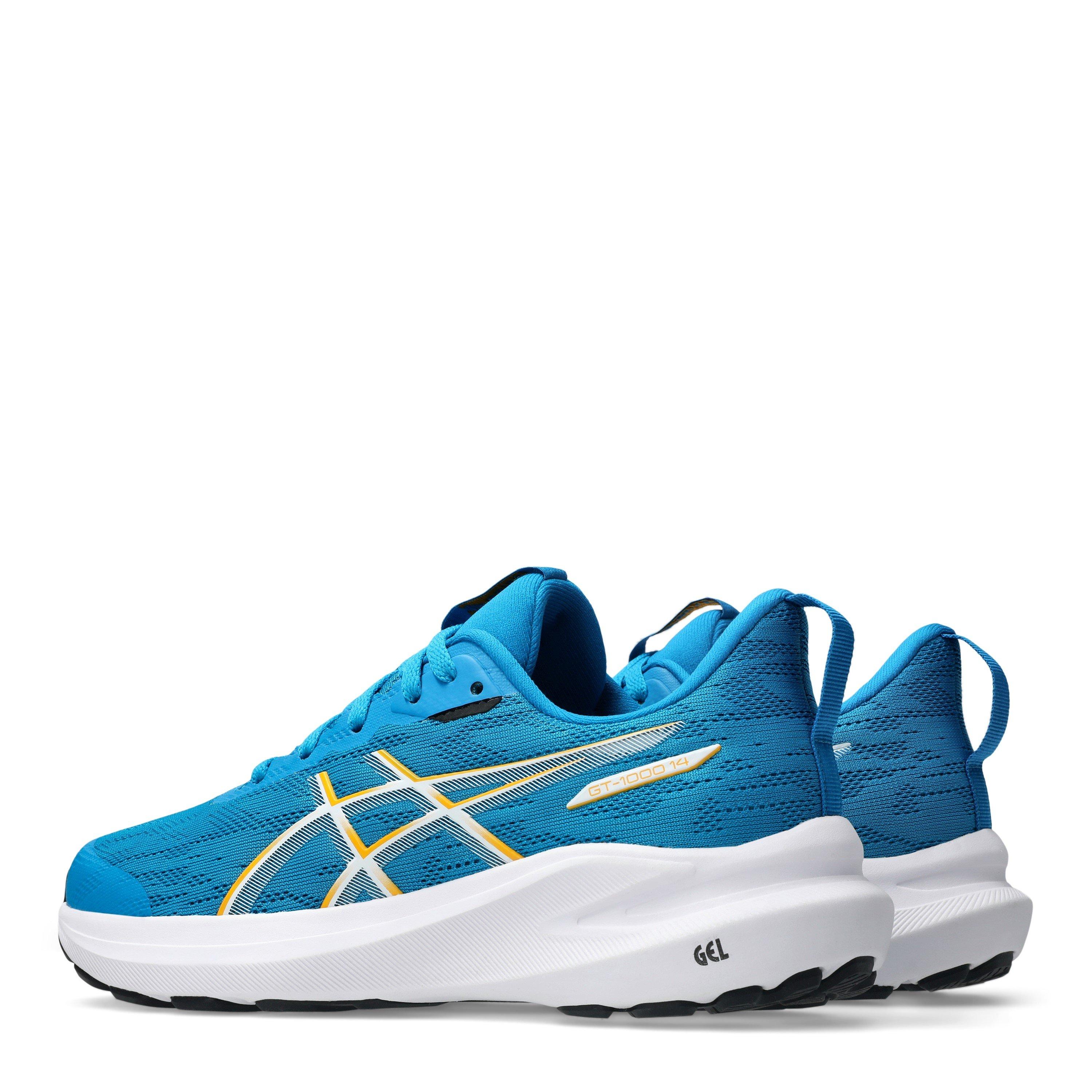 Aegean Blu/Yama - Asics - Gt-1000 14 Gs Road Running Shoes Unisex Kids - 5