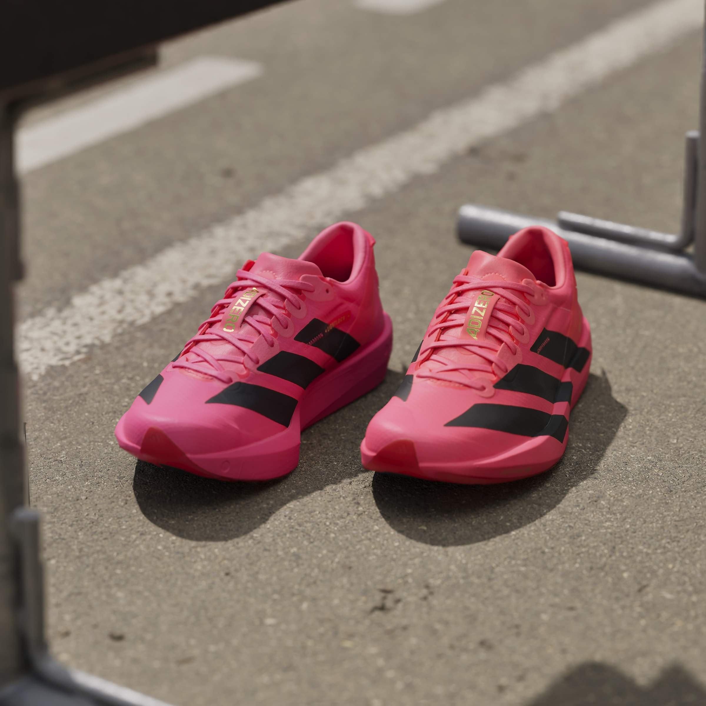 Solar/Black/Red - adidas - Adios 9 Womens Running Shoes - 12