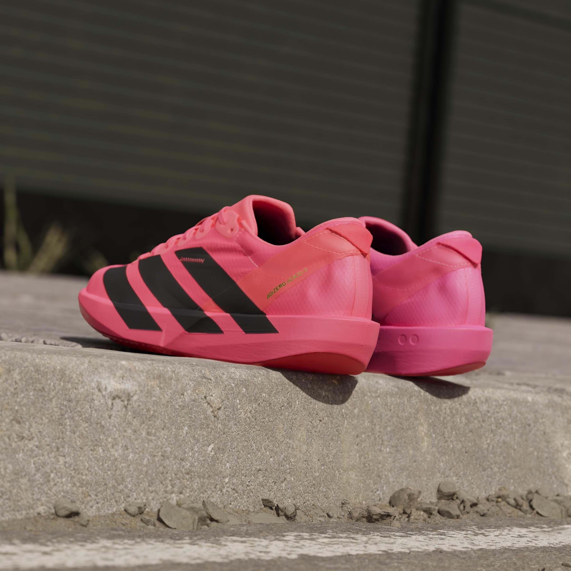 Solar/Black/Red - adidas - Adios 9 Womens Running Shoes - 13