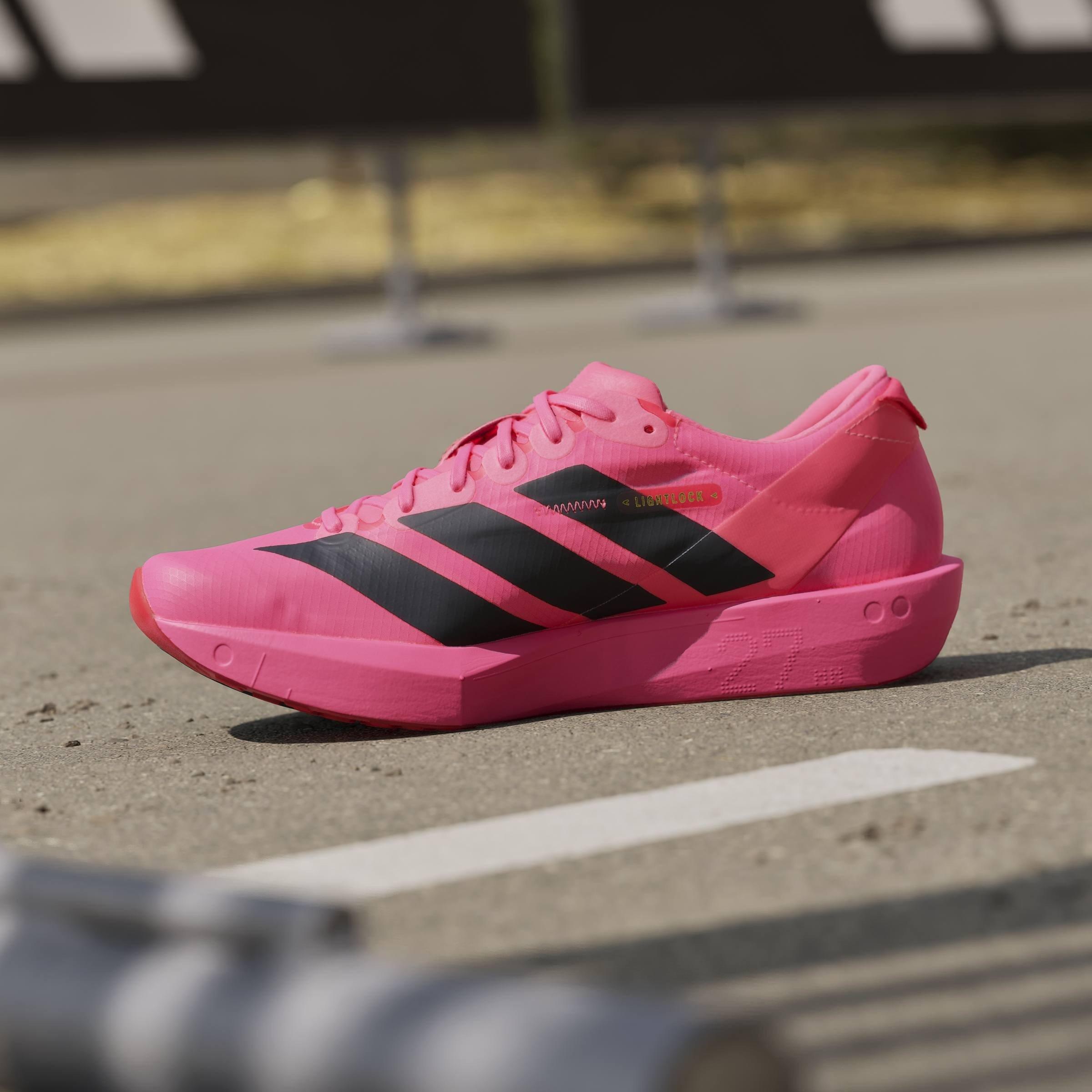 Solar/Black/Red - adidas - Adios 9 Womens Running Shoes - 14