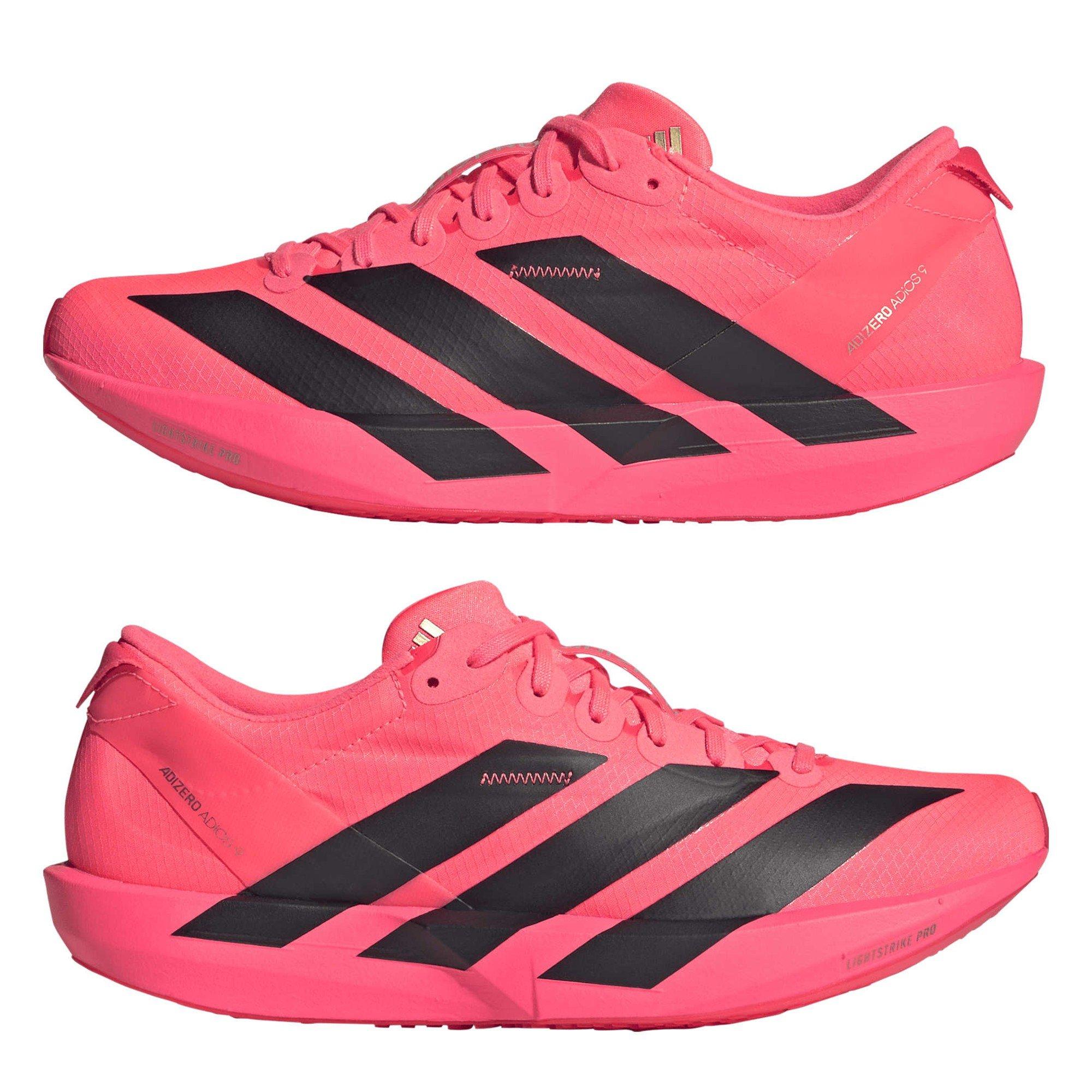 Solar/Black/Red - adidas - Adios 9 Womens Running Shoes - 9