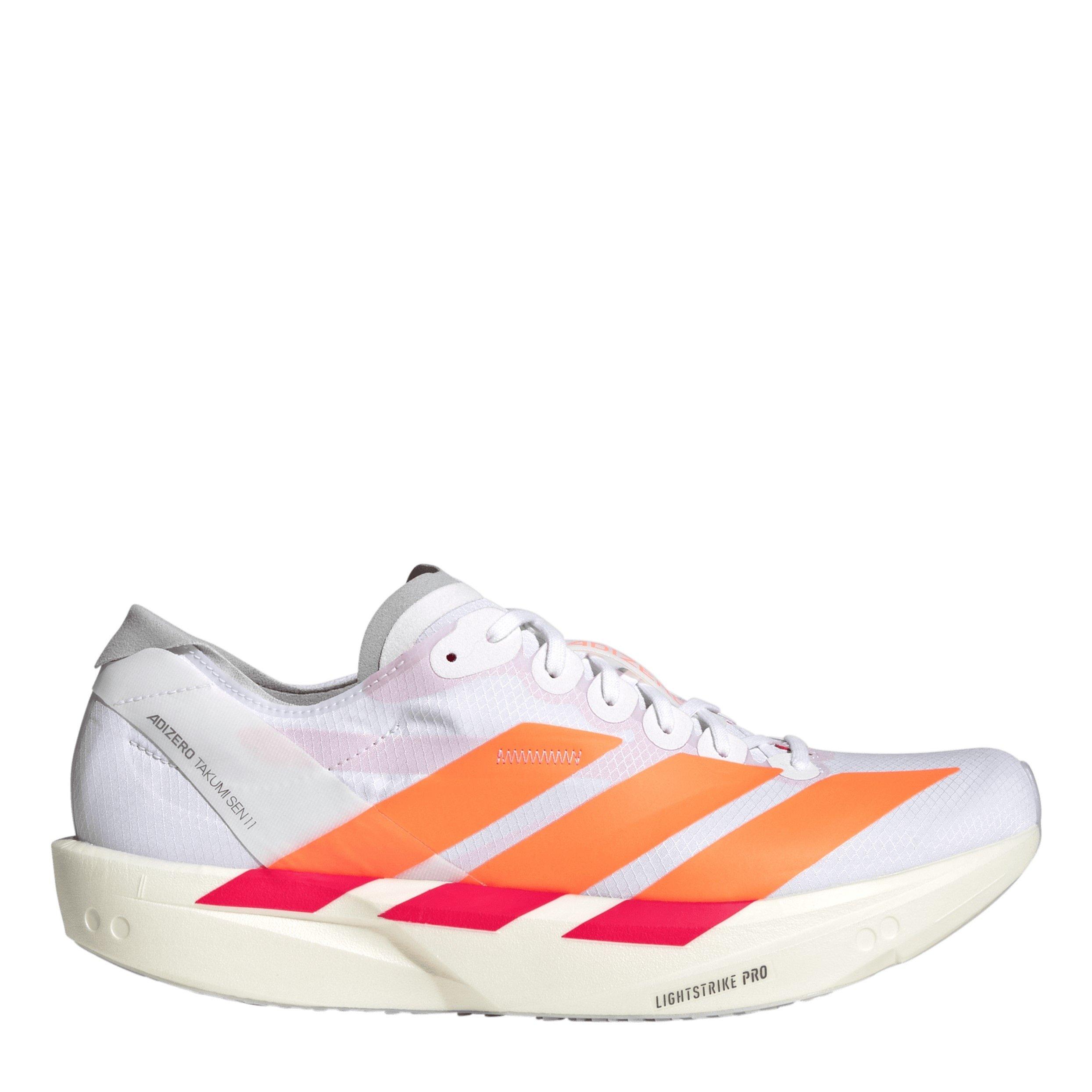 Adidas Men's Adizero Takumi Sen Fast Running Shoes - White/Orange - 11 (46)