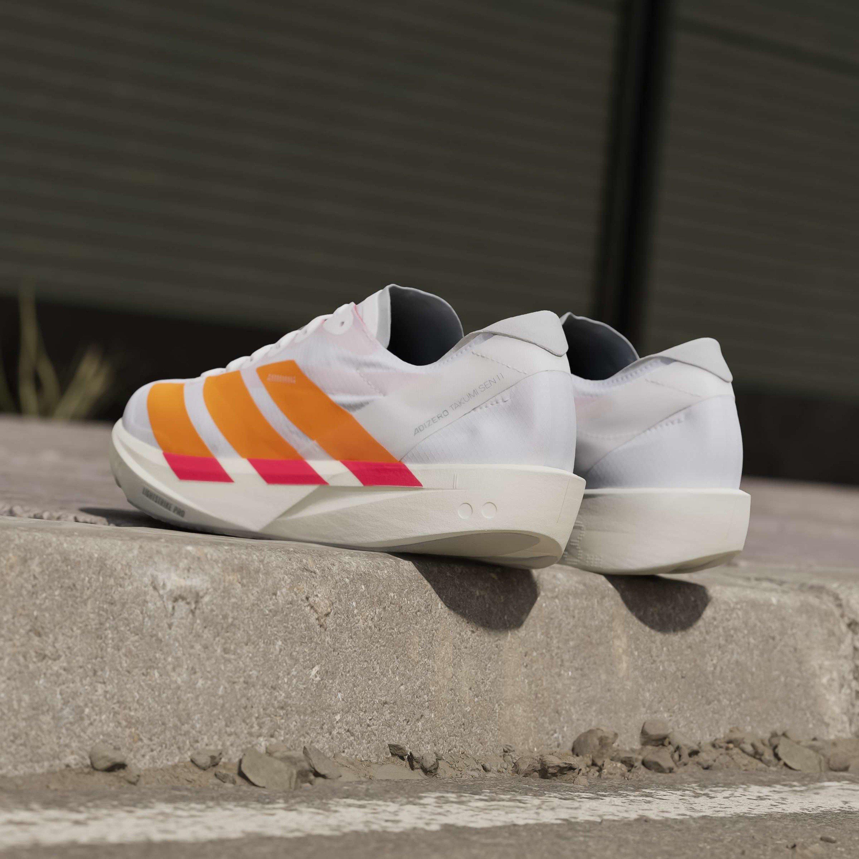 White/Orange - adidas - adidas Adizero Takumi Sen 11 Road Running Shoes - 13