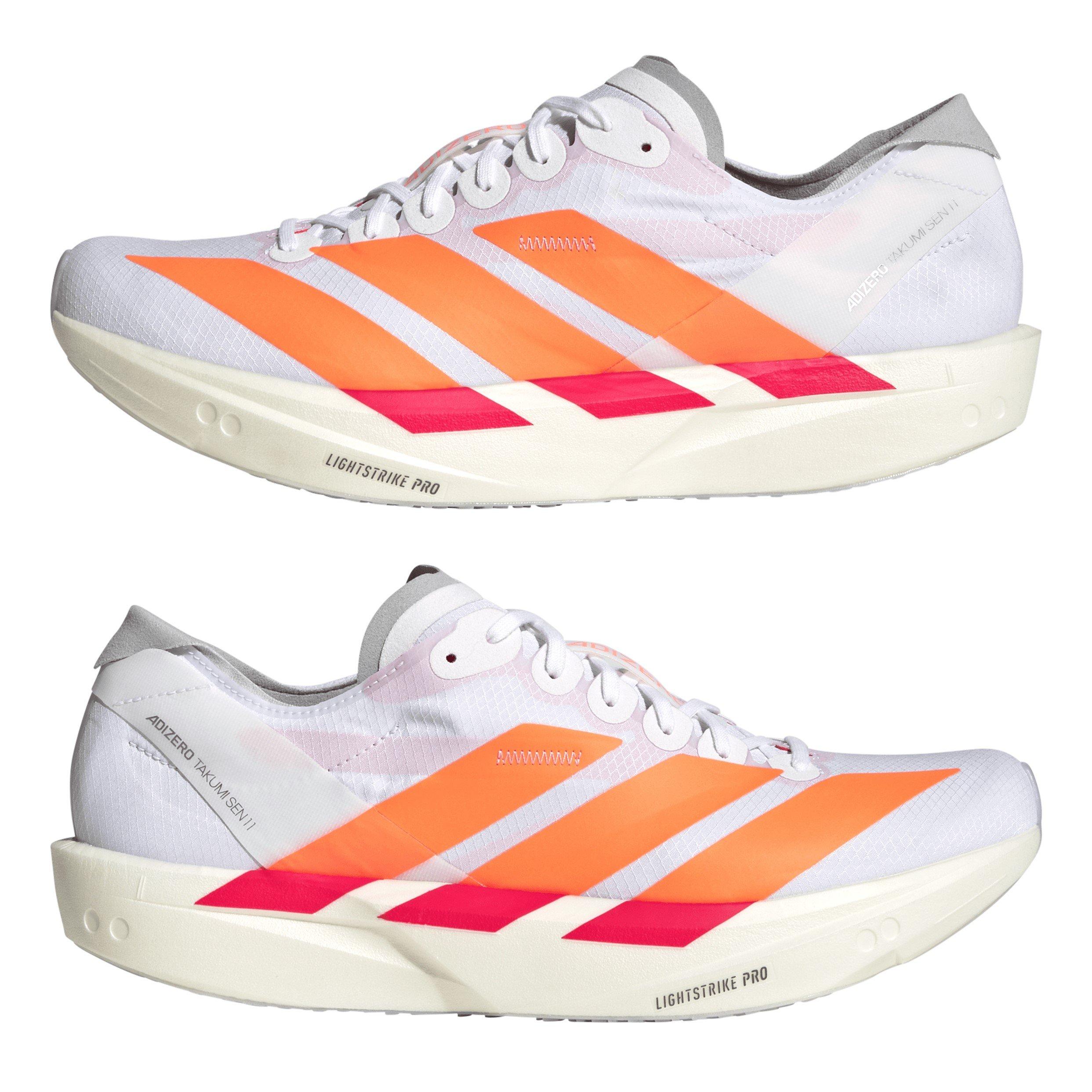 White/Orange - adidas - adidas Adizero Takumi Sen 11 Road Running Shoes - 9