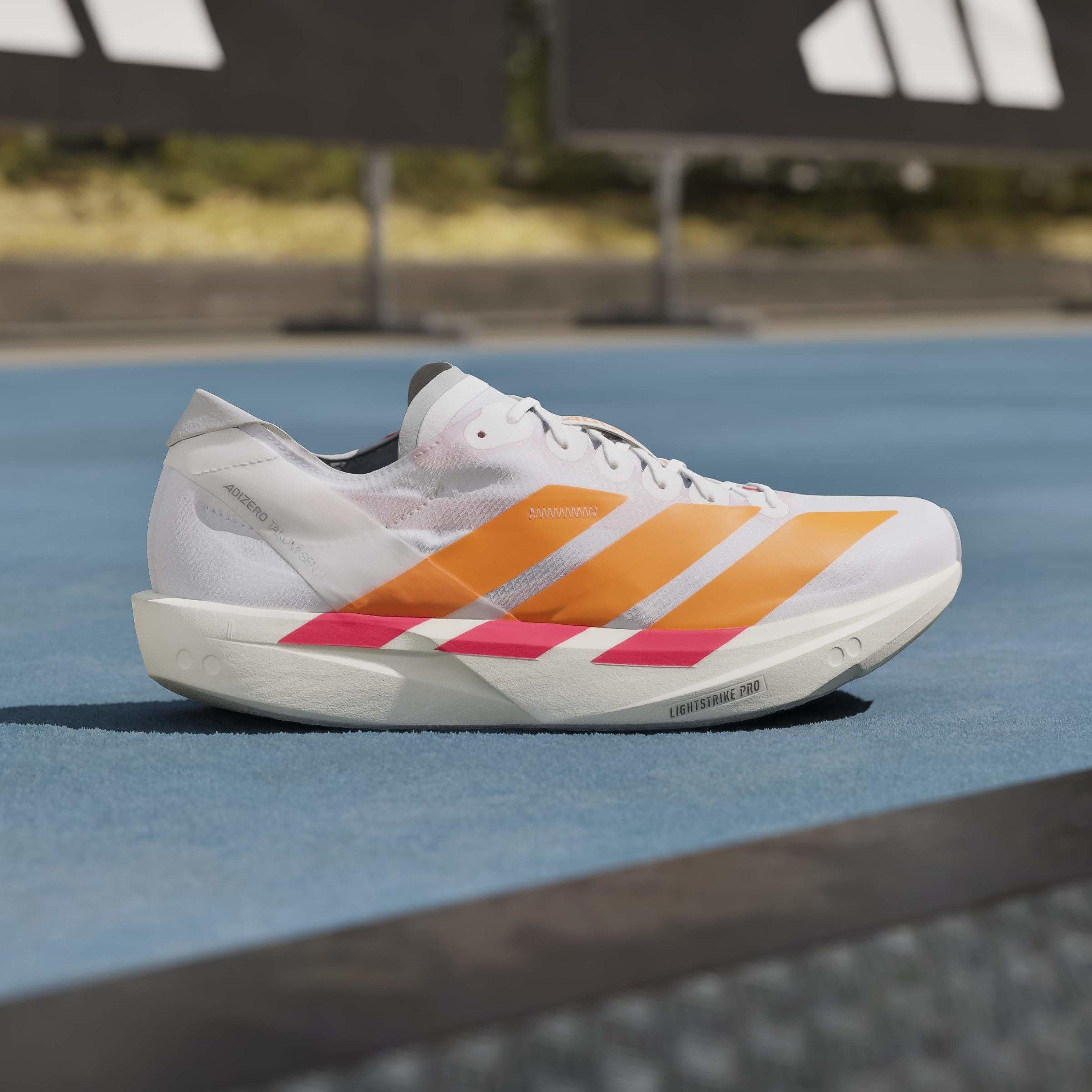 White/Orange - adidas - adidas Adizero Takumi Sen 11 Road Running Shoes - 10