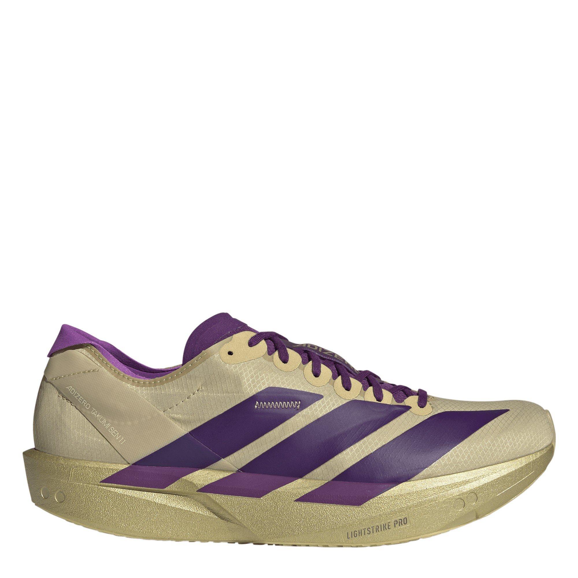 Adidas Men's Adizero Takumi Sen Fast Running Shoes - Sand/Purple - 11 (46)