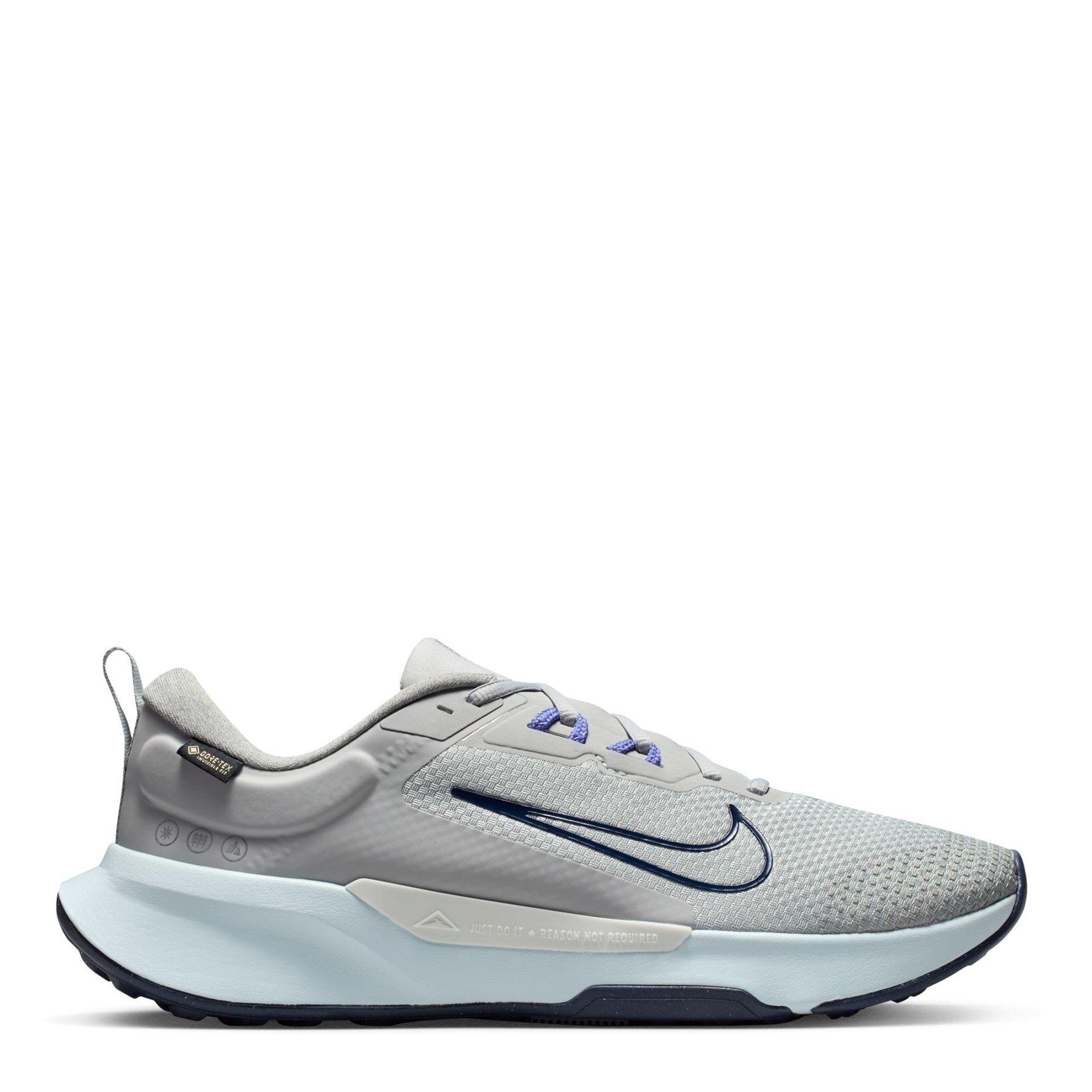 Grey/Navy - Nike - Juniper Trail 2 GTX Mens Trail Running Shoes - 1